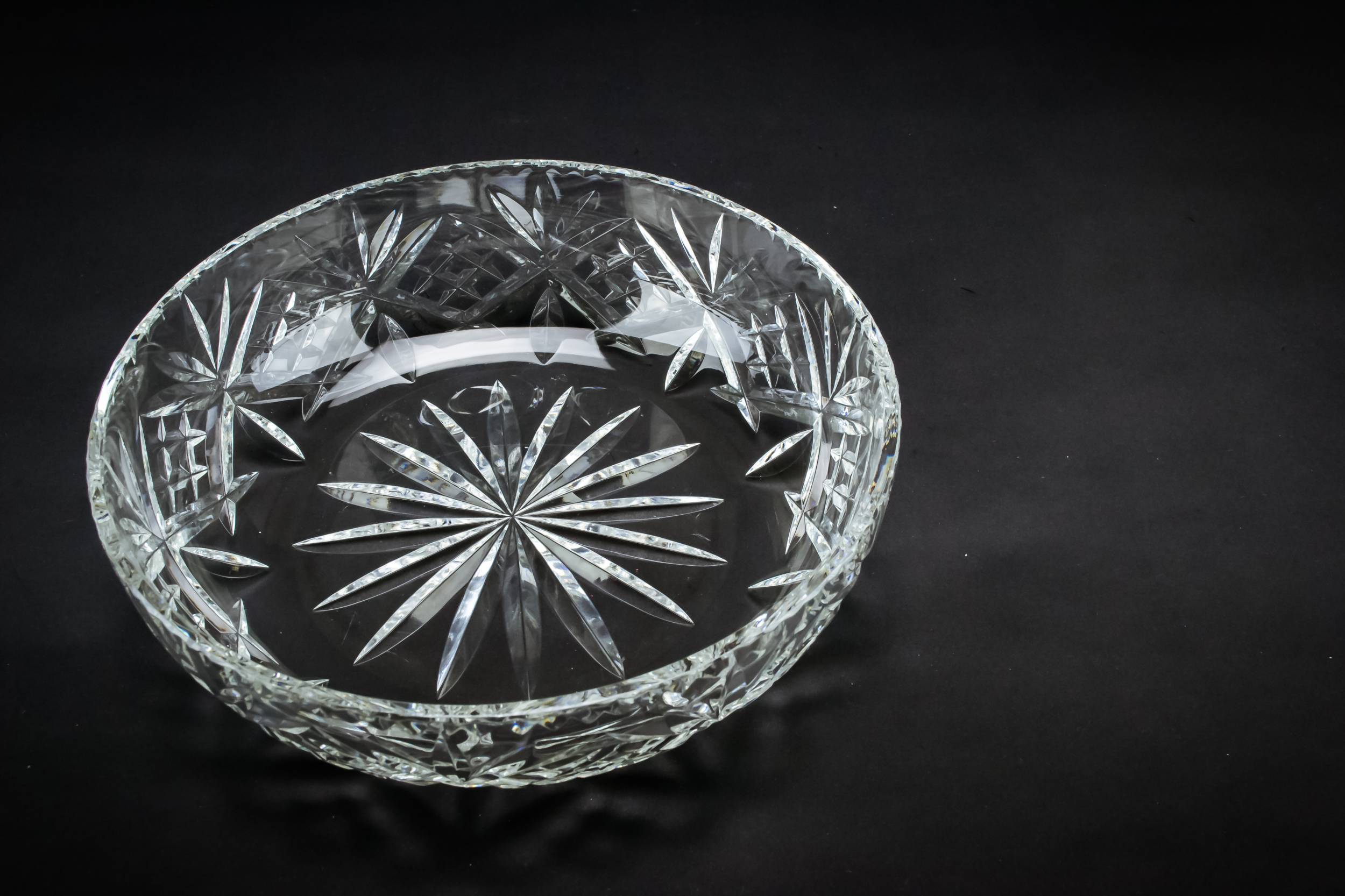 Retro Vintage BOWL — Cut glass serving bowl 3