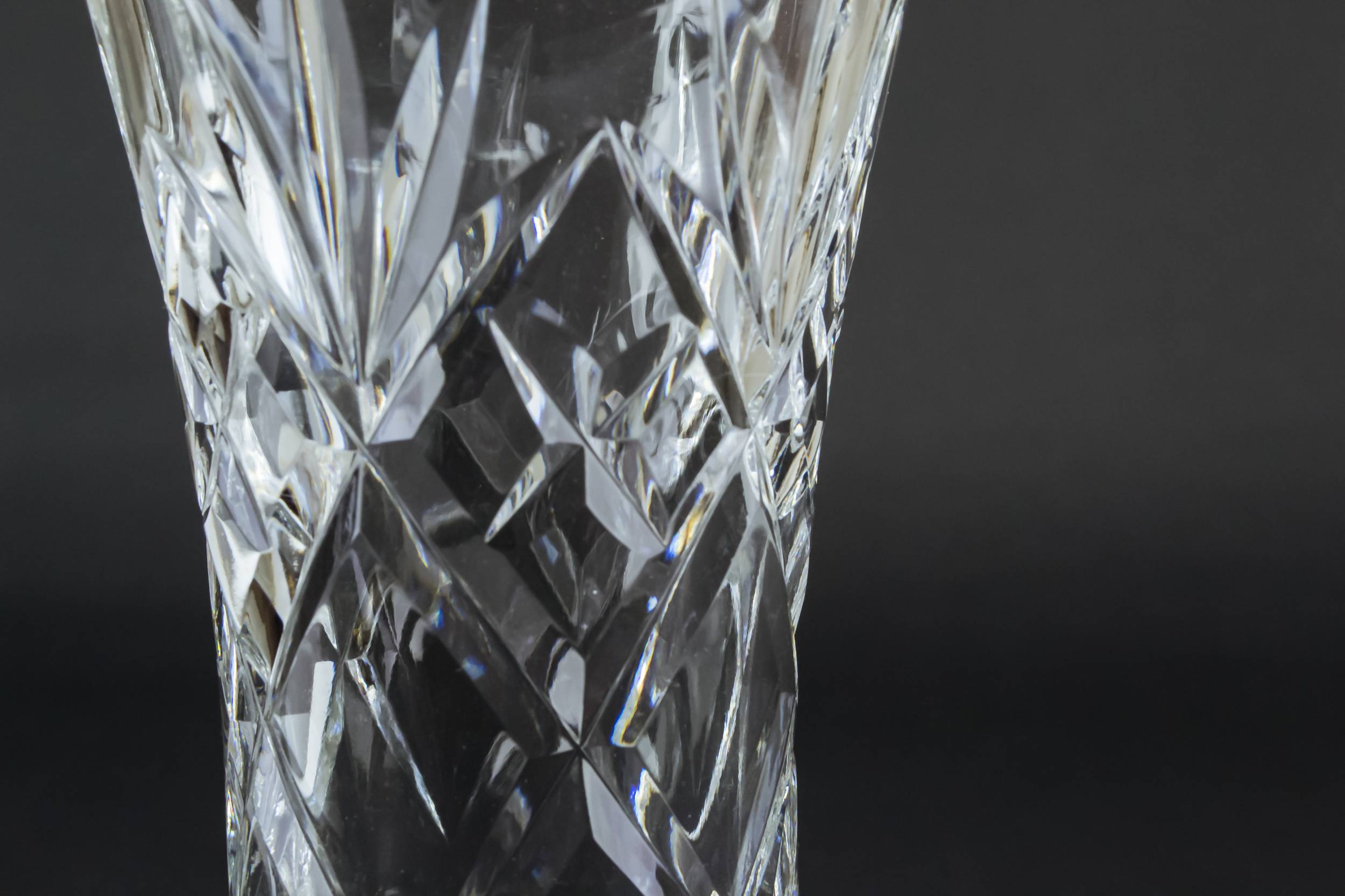 Clear Vintage Retro — 2 Webb Corbett crystal vases 1