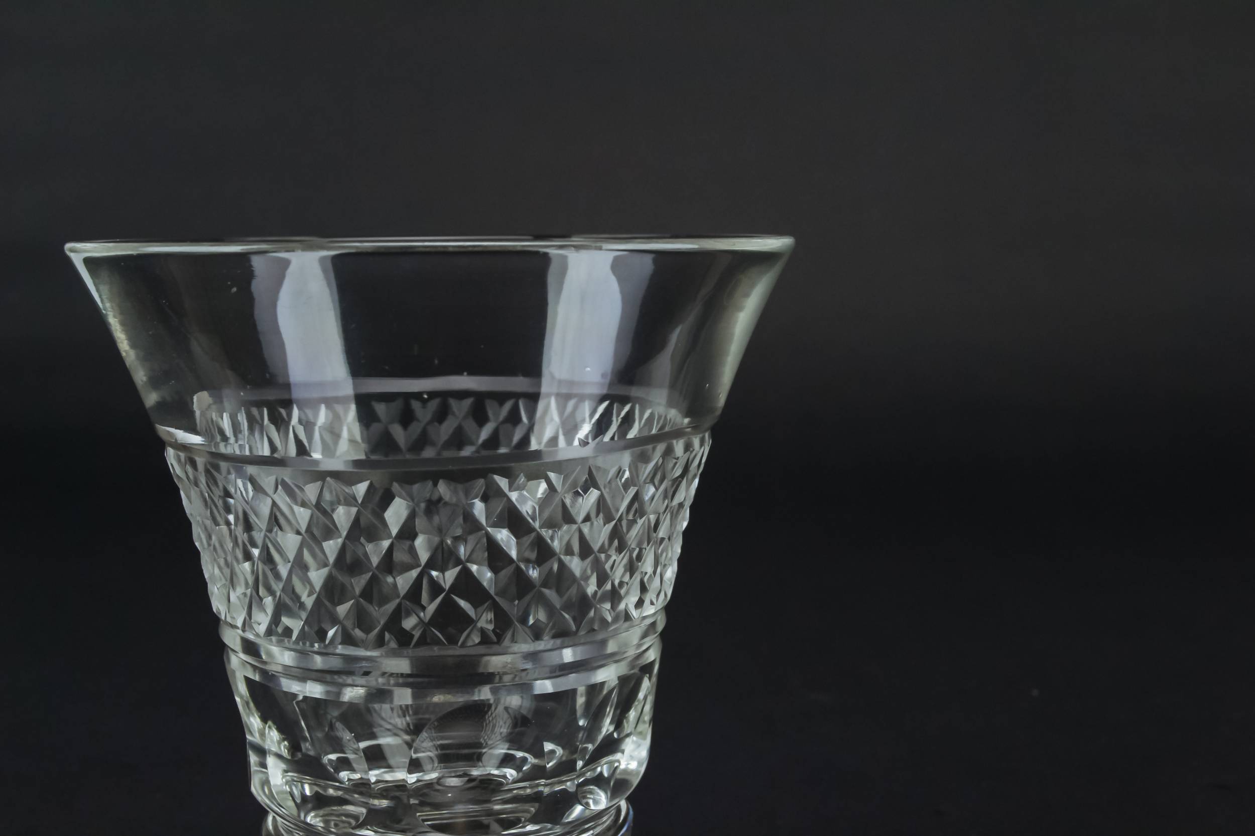 Victorian Elegant Diamond — Cut glass condiment bowl 1