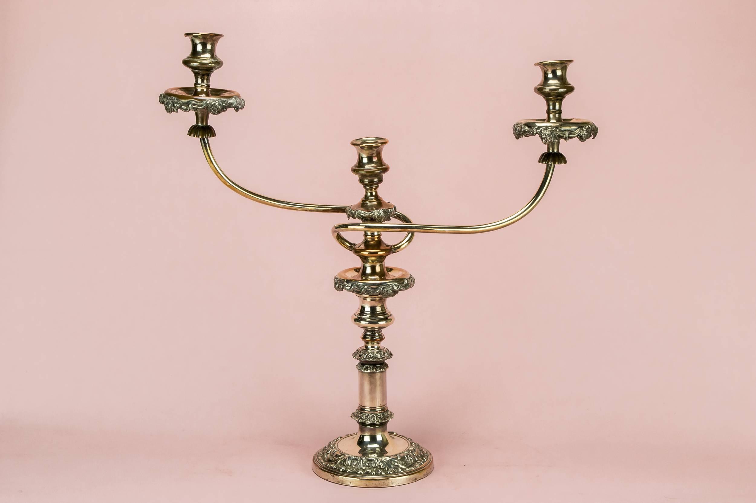 Silver Plated Copper — 2 large candelabras 5