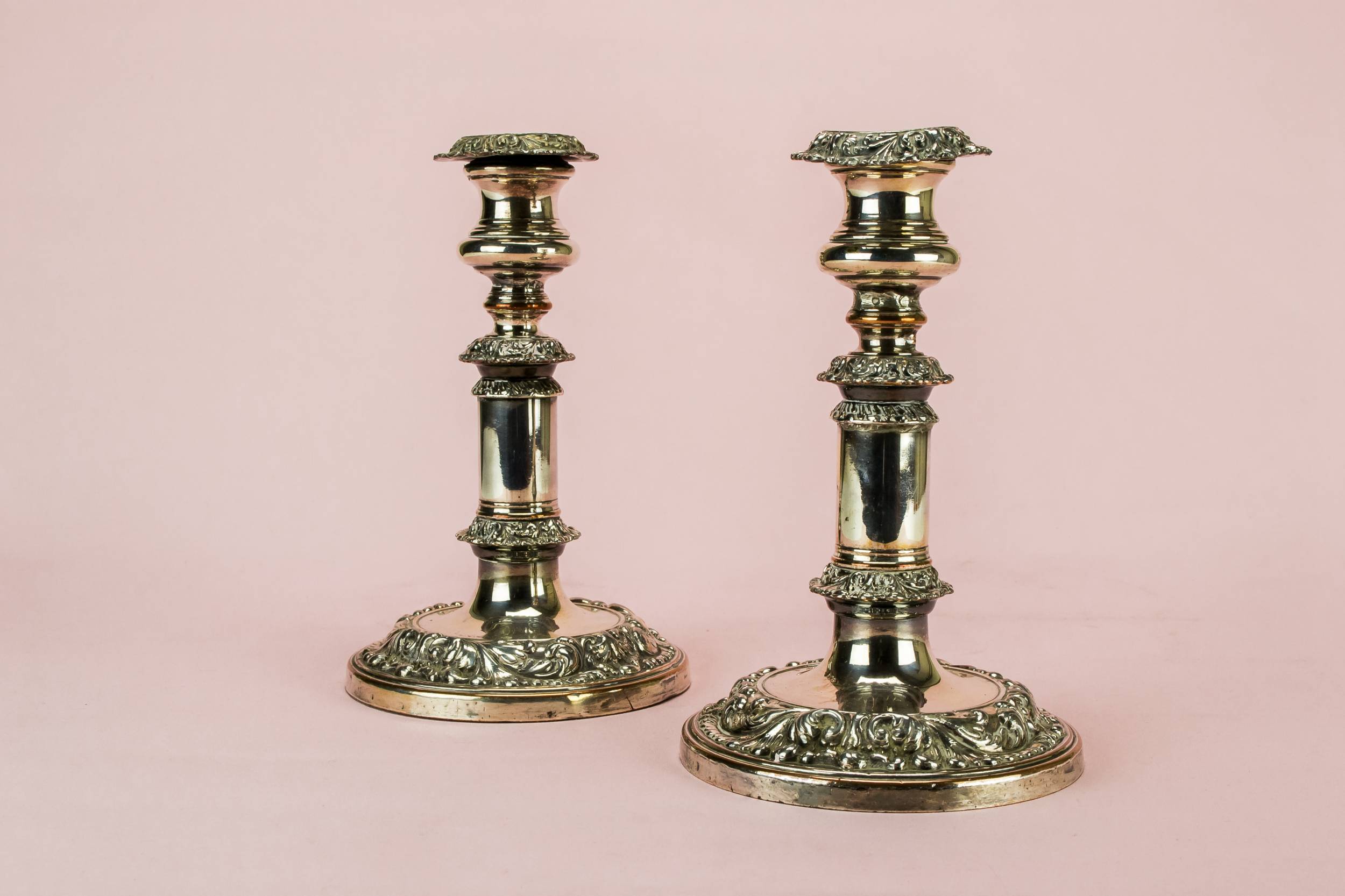 Silver Plated Copper — 2 large candelabras 2
