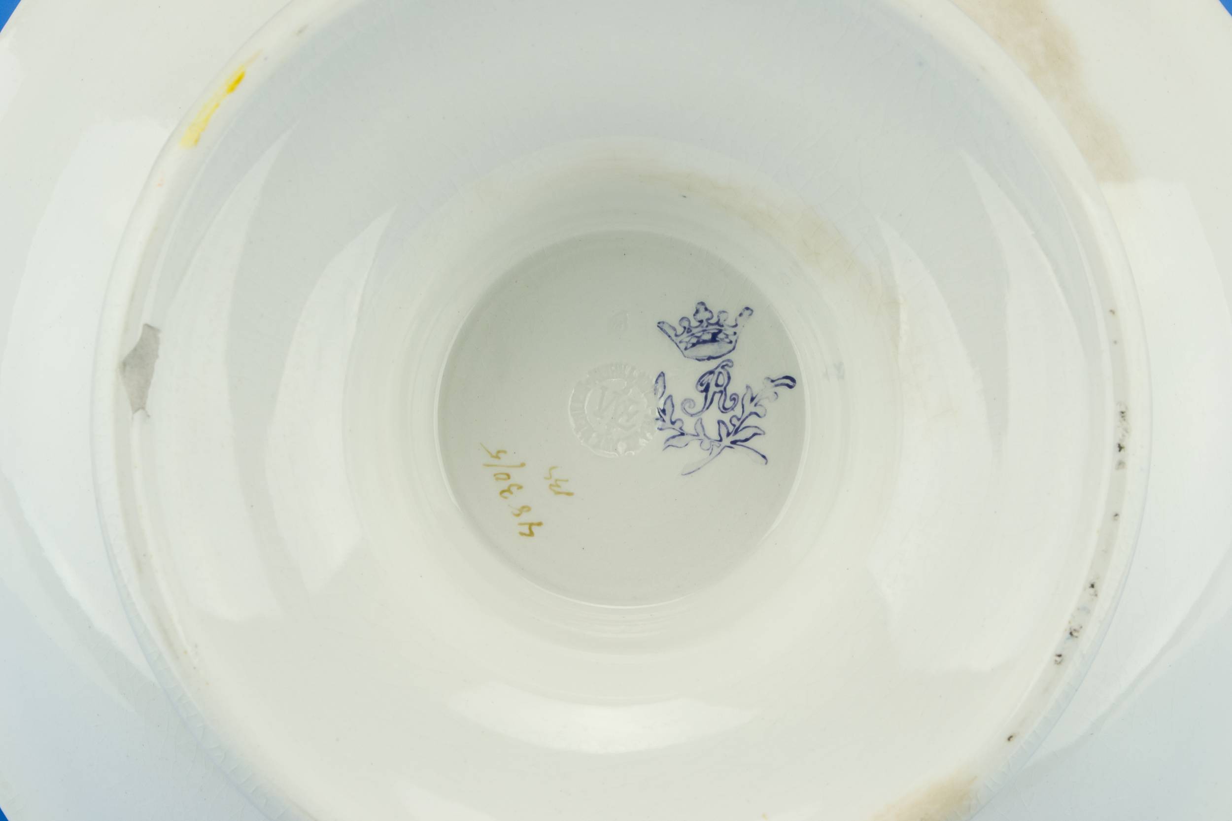 Attractive Antique Franz — Cake serving tazza in blue 4