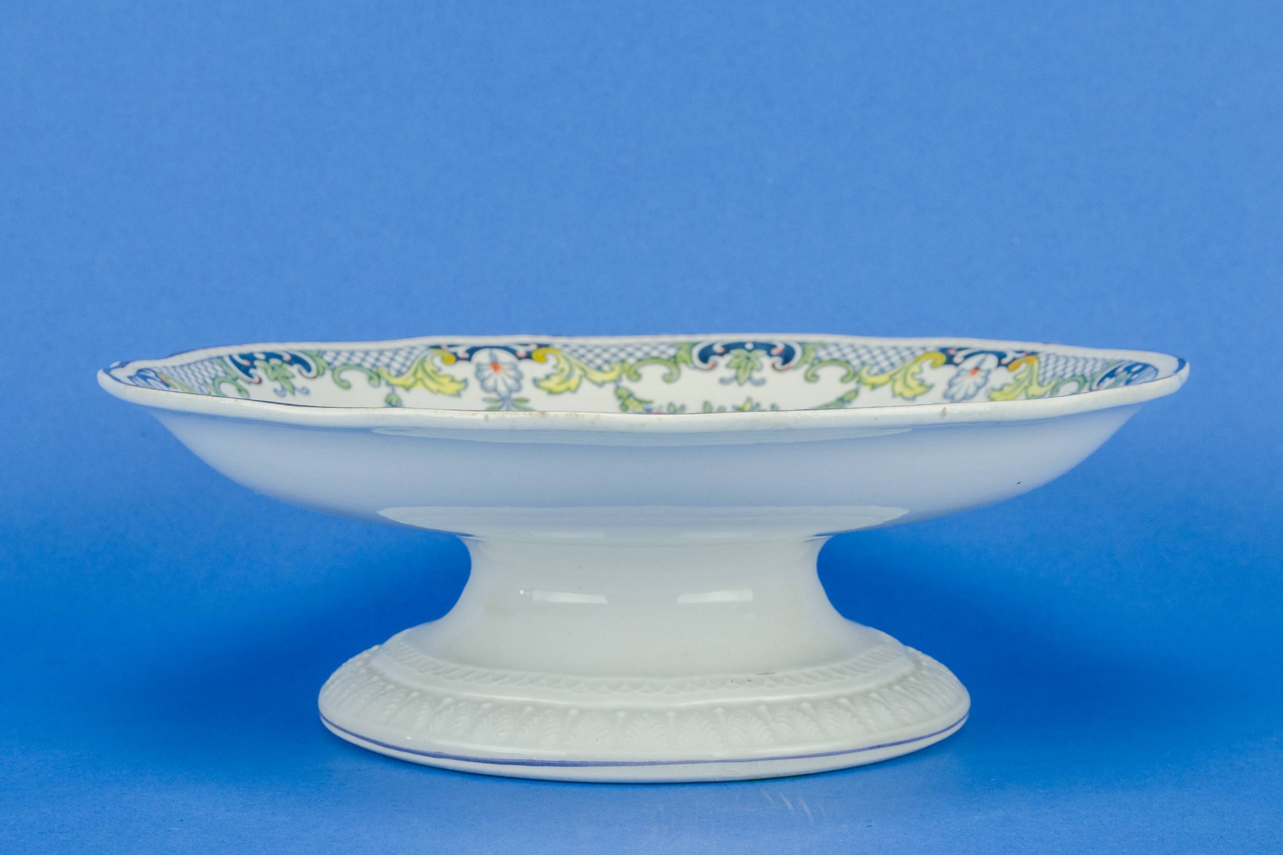 Attractive Antique Franz — Cake serving tazza in blue 2