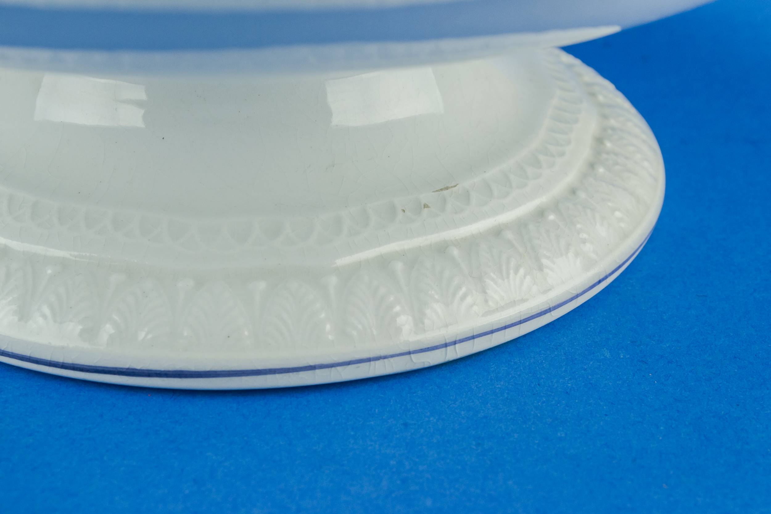 Attractive Antique Franz — Cake serving tazza in blue 3
