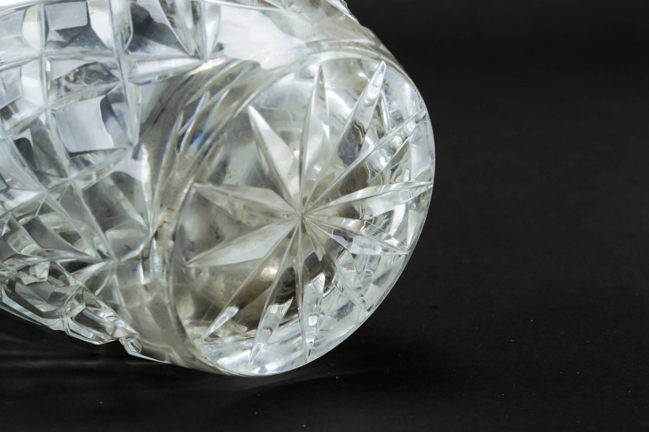 Clear Glass Diamond — Cut glass baluster vase 2