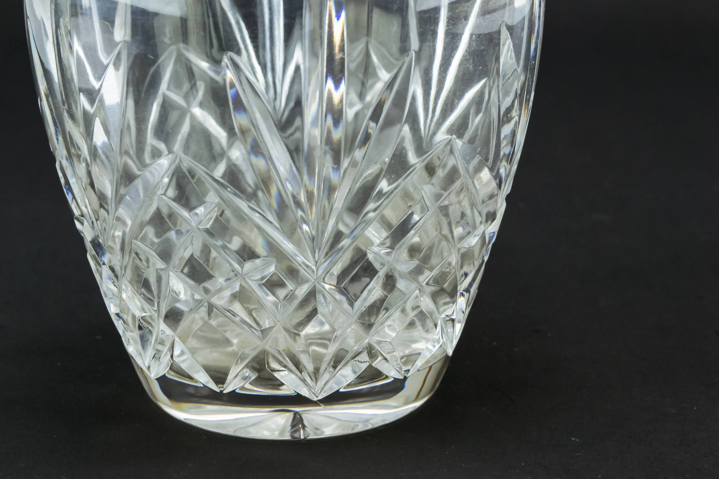 Clear Glass Diamond — Cut glass baluster vase 3