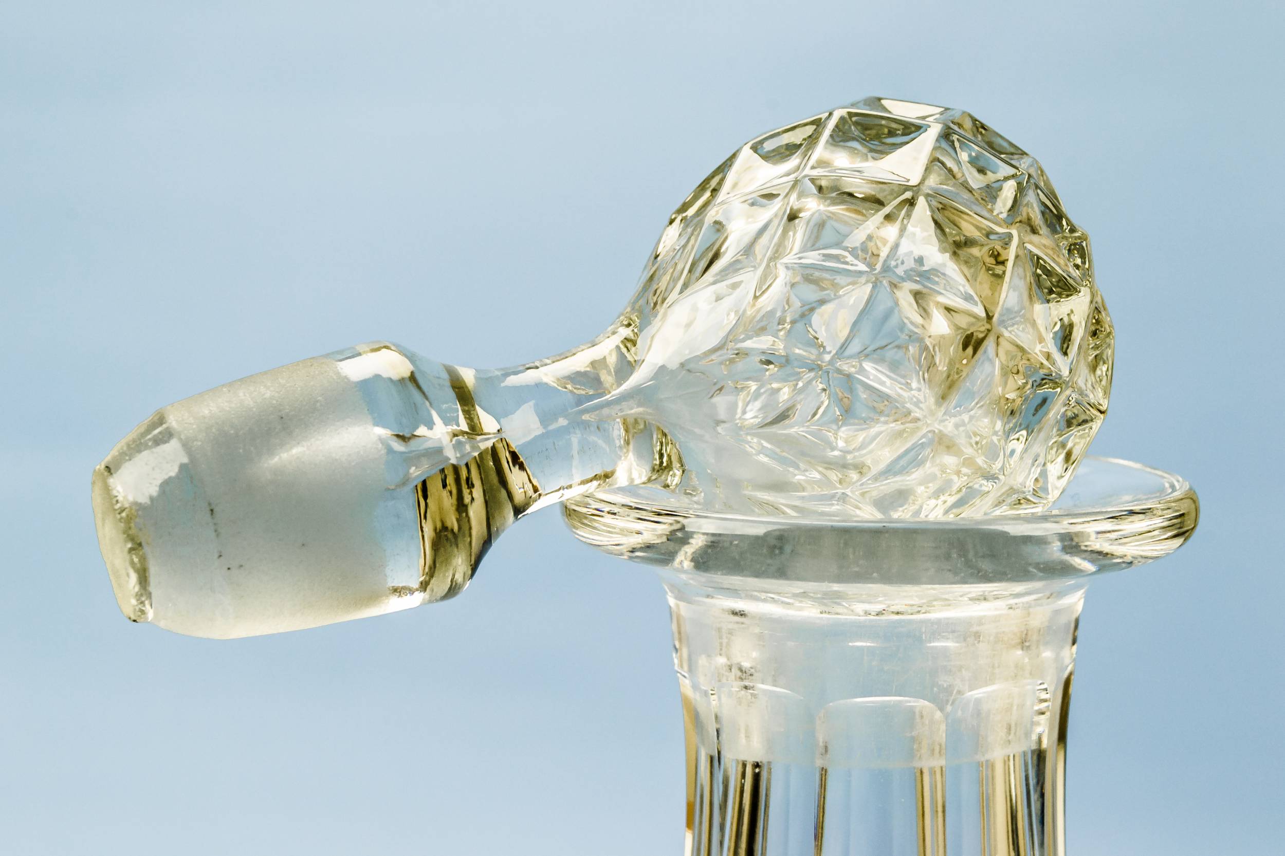 Engraved Whisky Port — Cut glass port decanter 2