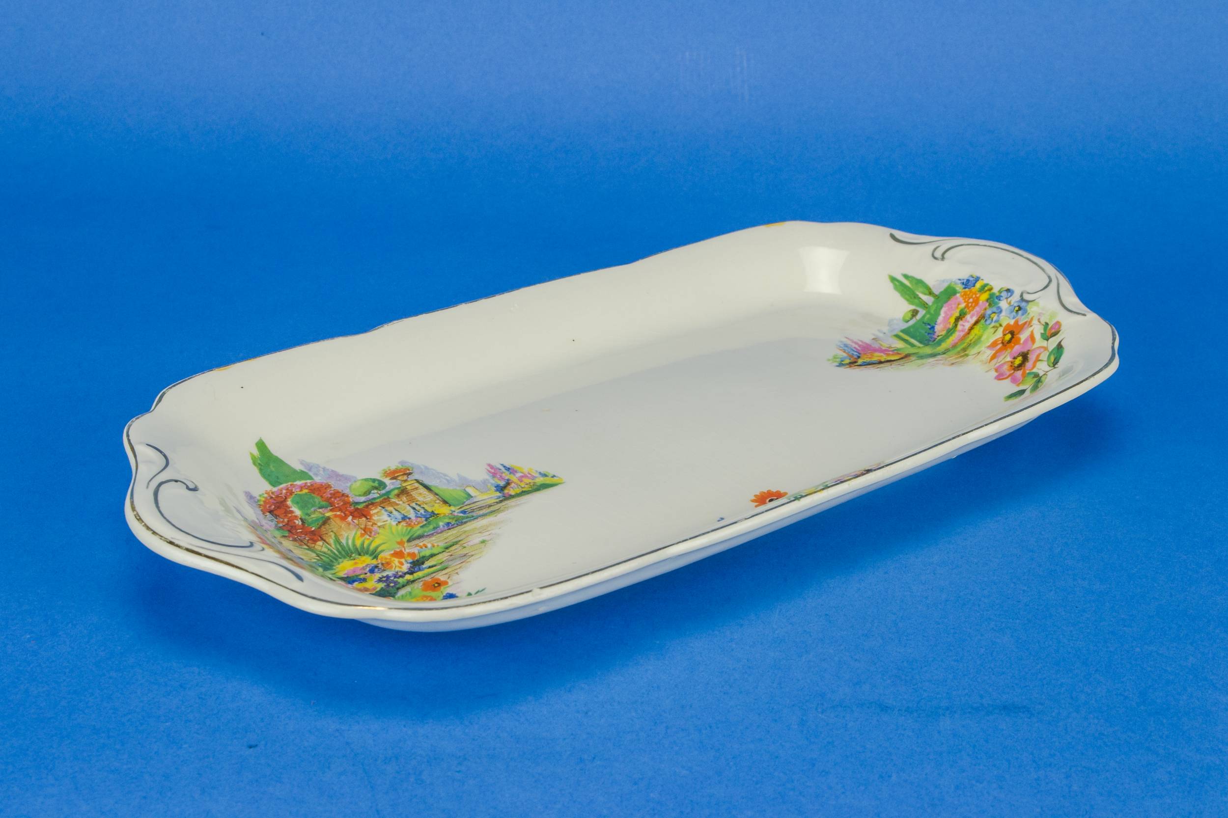 Ceramic Shabby Chic — Long serving platter 1