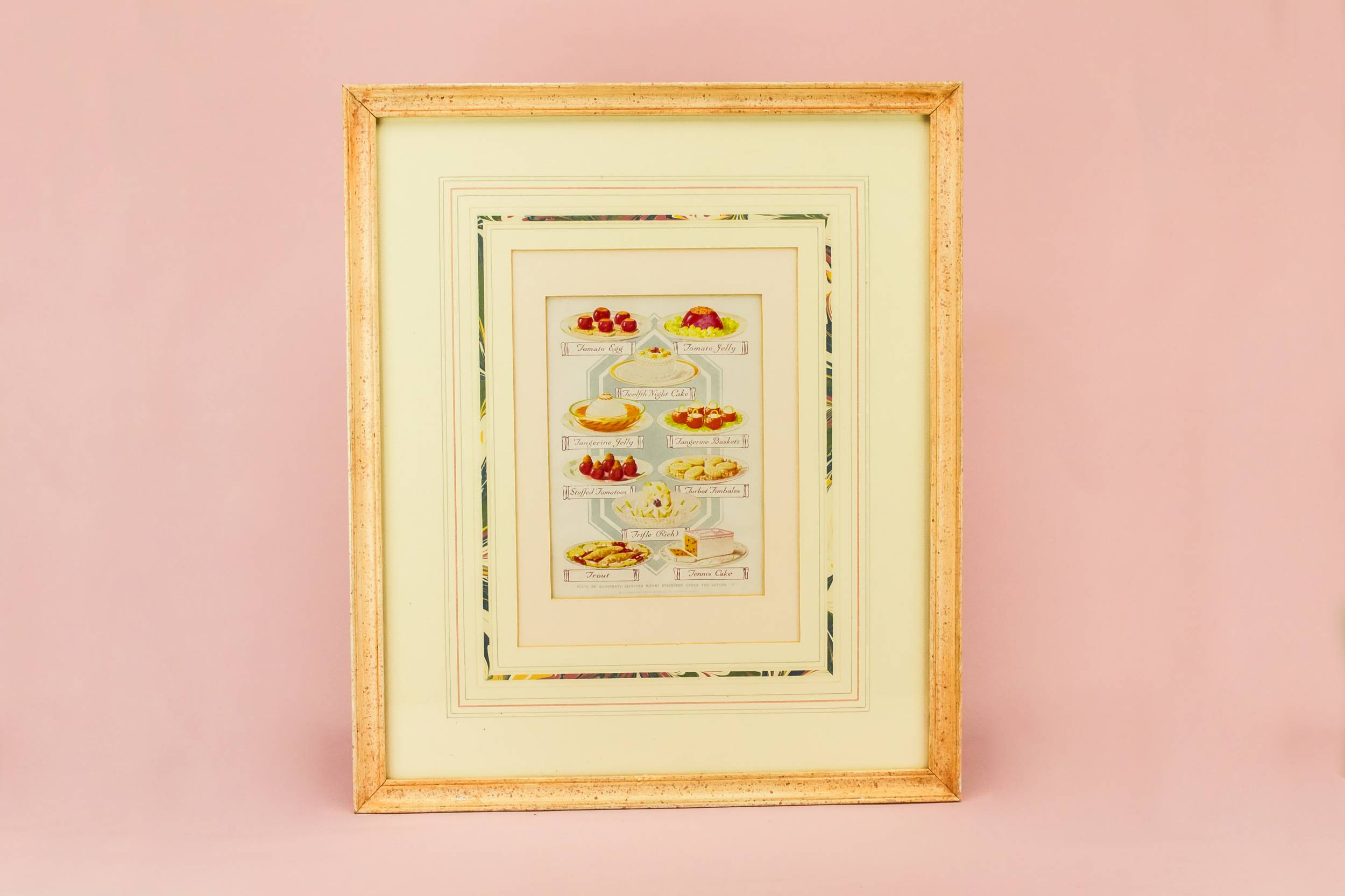 Dinner Dishes Print — Food illustration picture