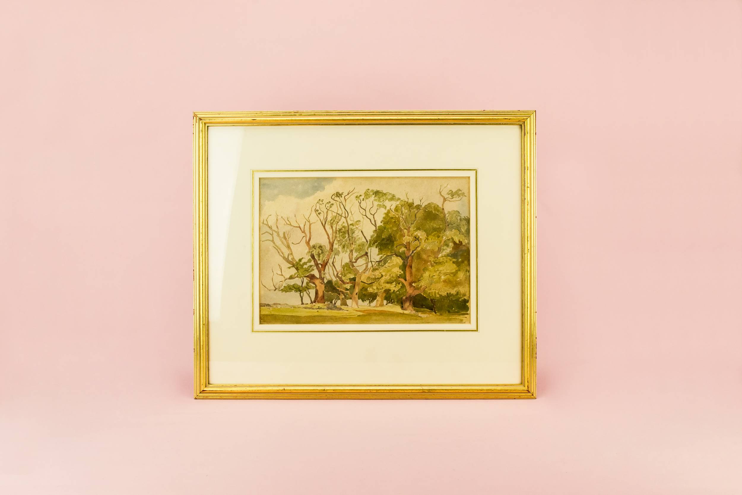 English Landscape with — Framed landscape painting