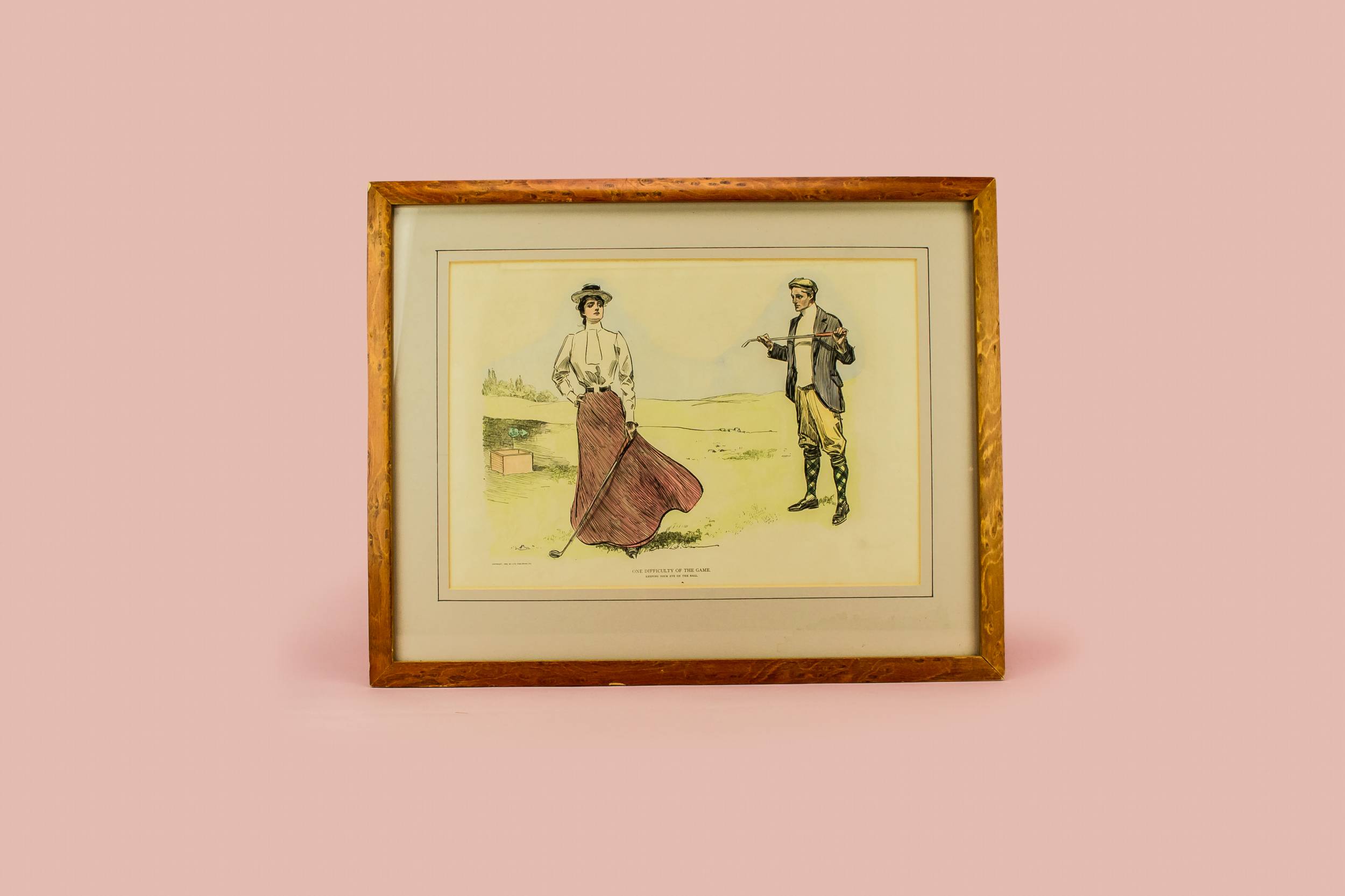 Gibson Girl Framed — Gibson girl golf print