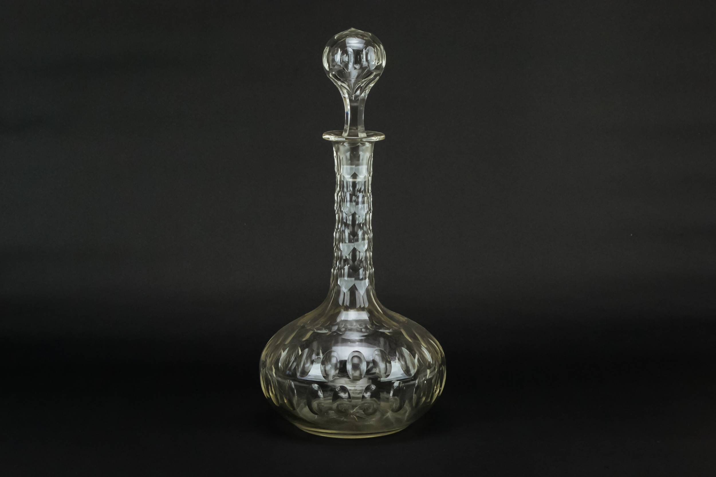 Antique Cut Glass — 1000 eyes wine decanter