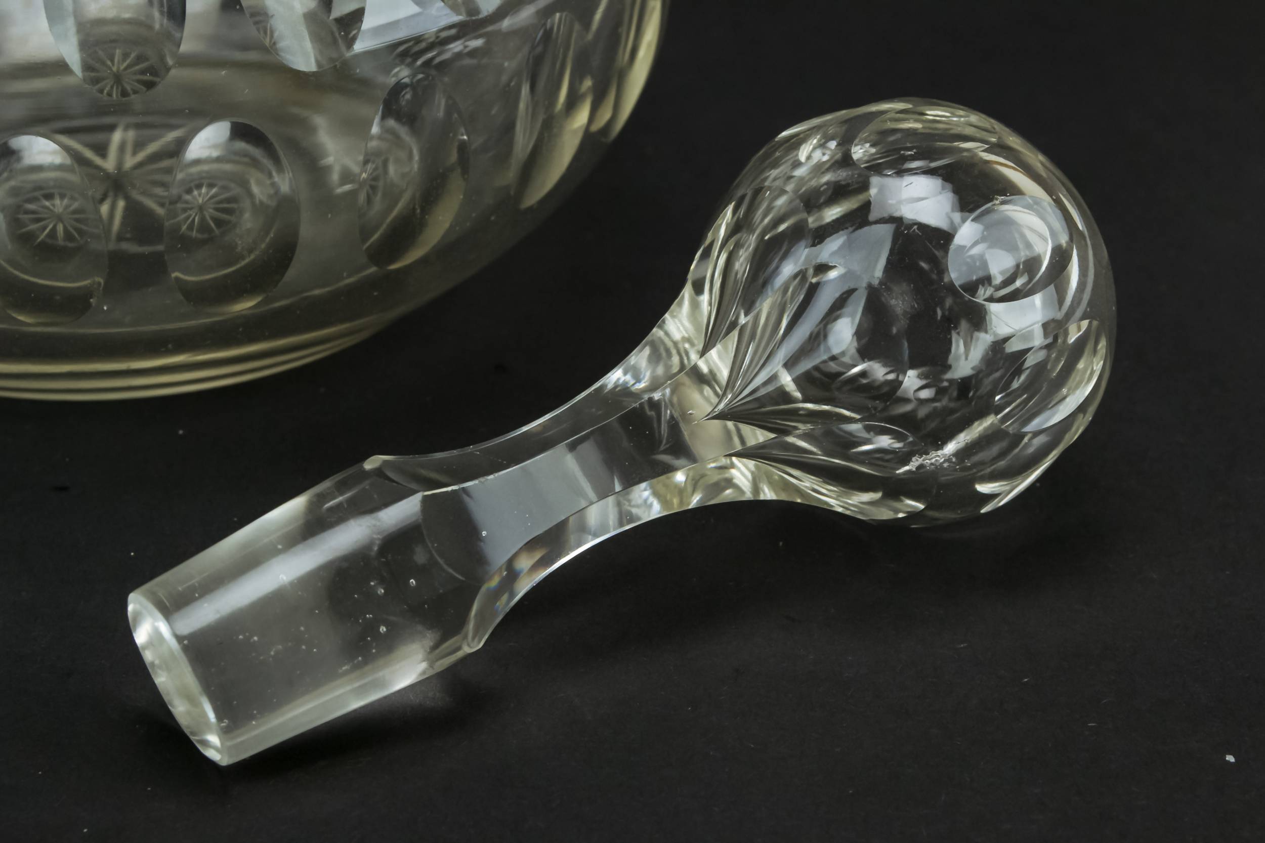 Antique Cut Glass — 1000 eyes wine decanter 1
