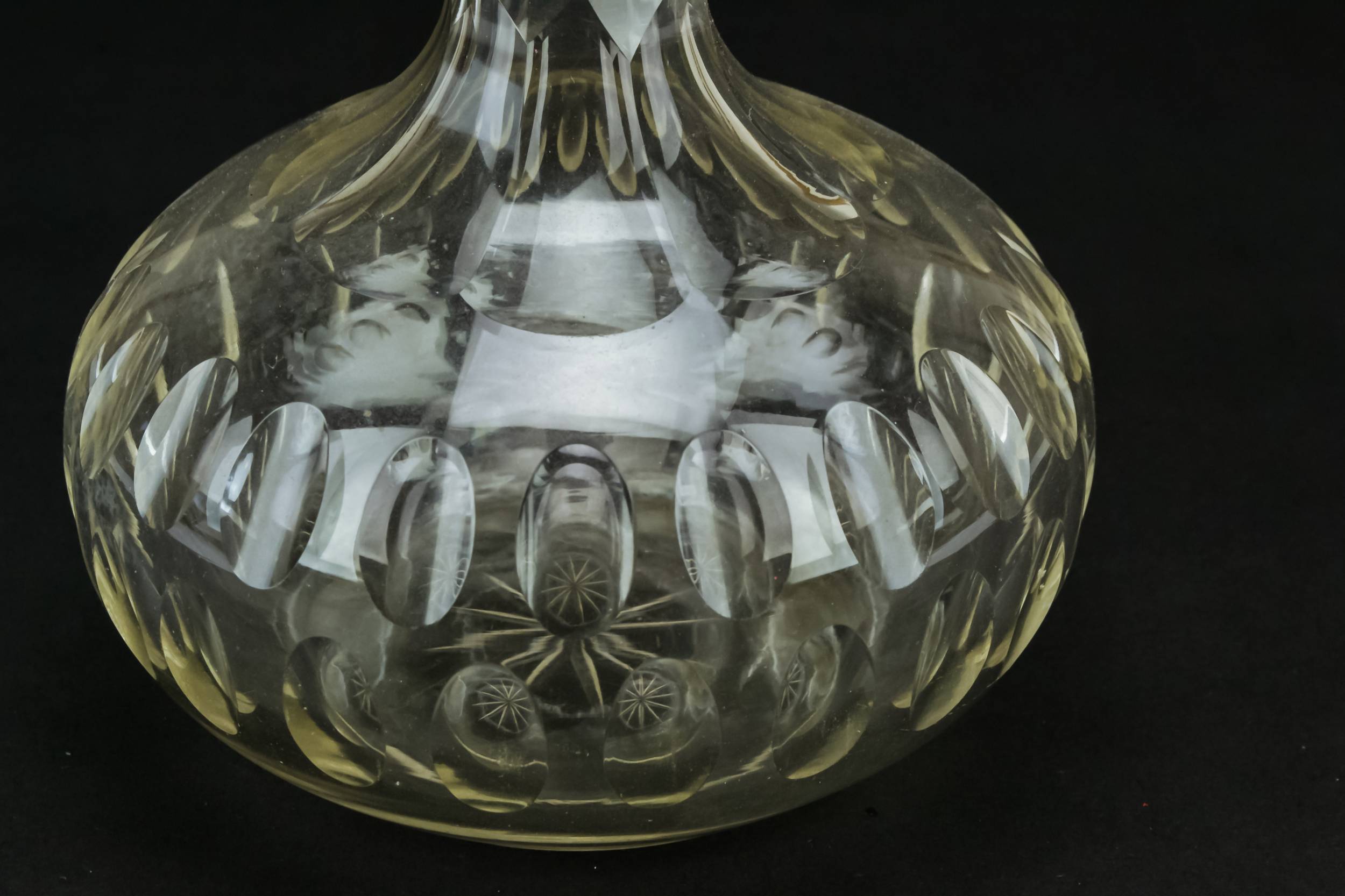 Antique Cut Glass — 1000 eyes wine decanter 2