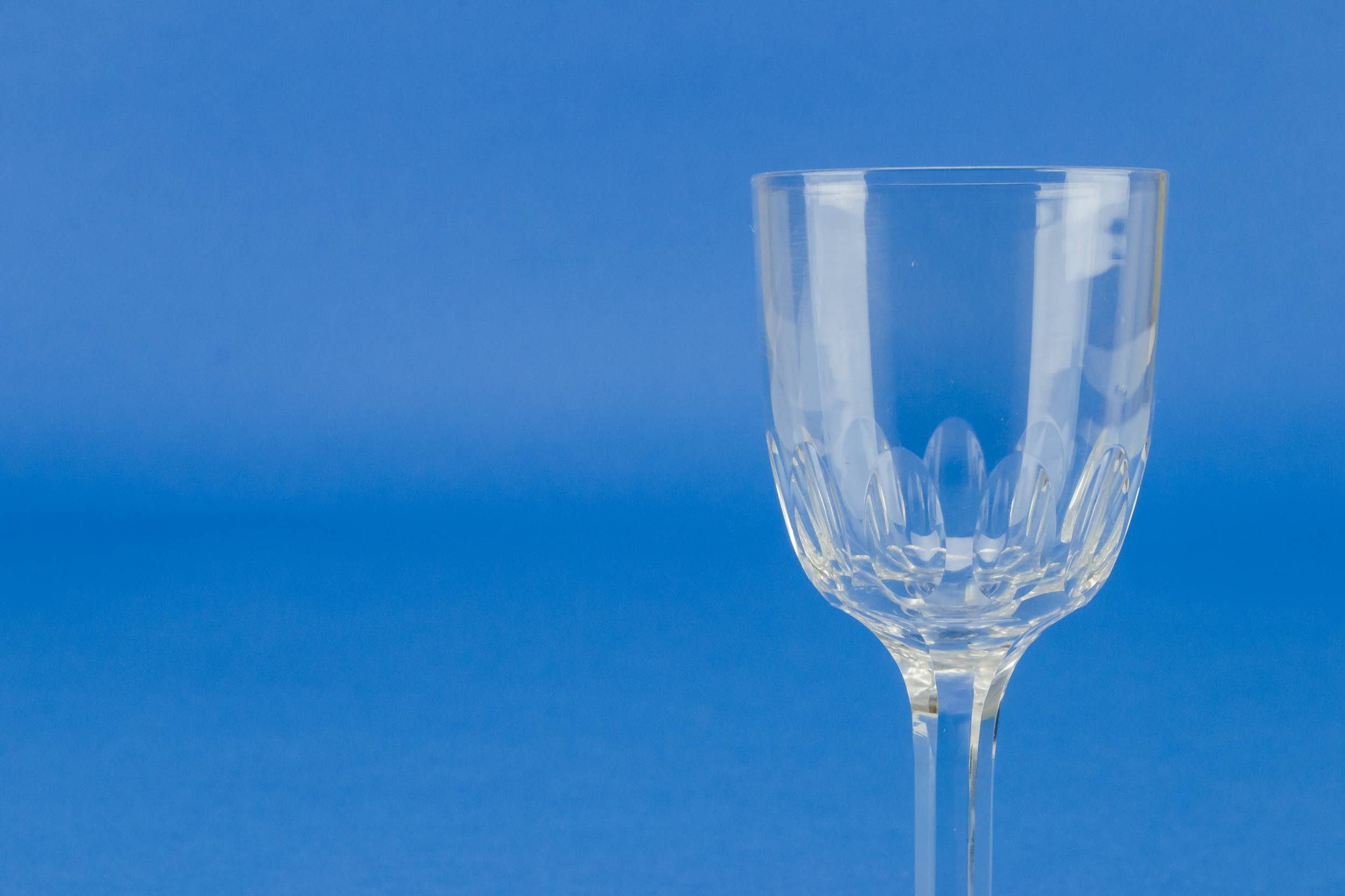 Clear Victorian Panelled — 2 hexagonal port glasses 1