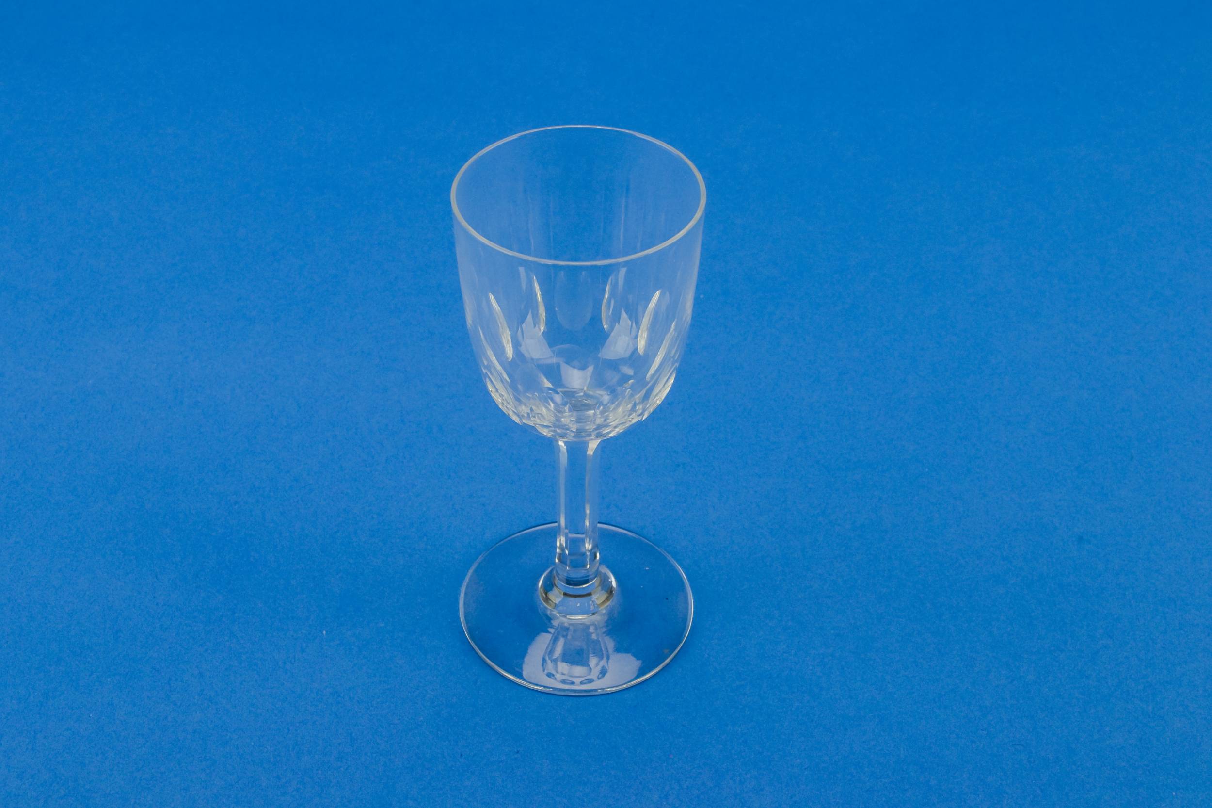 Clear Victorian Panelled — 2 hexagonal port glasses 2
