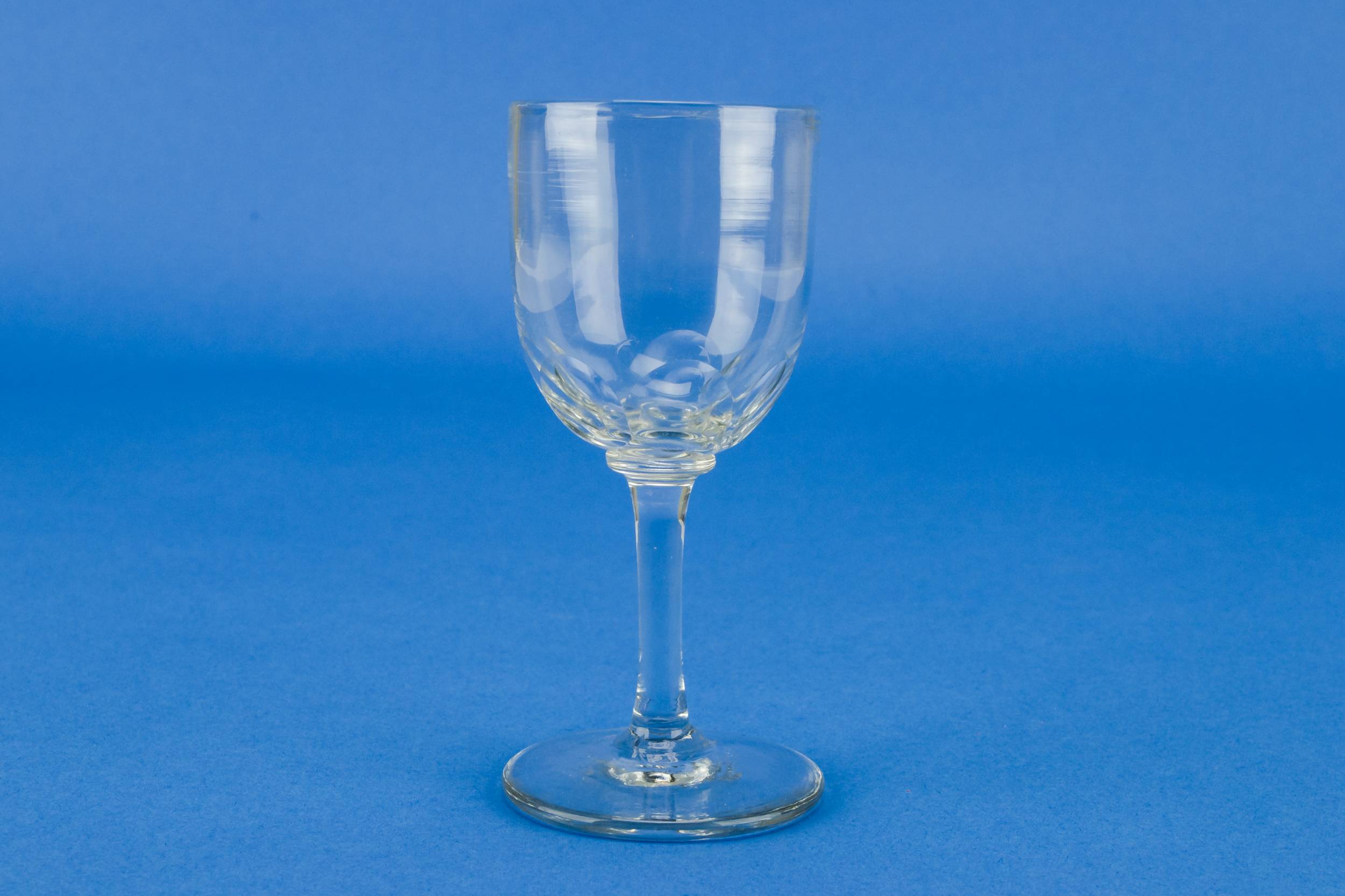 Clear Elegant Panelled — Small dessert wine glass