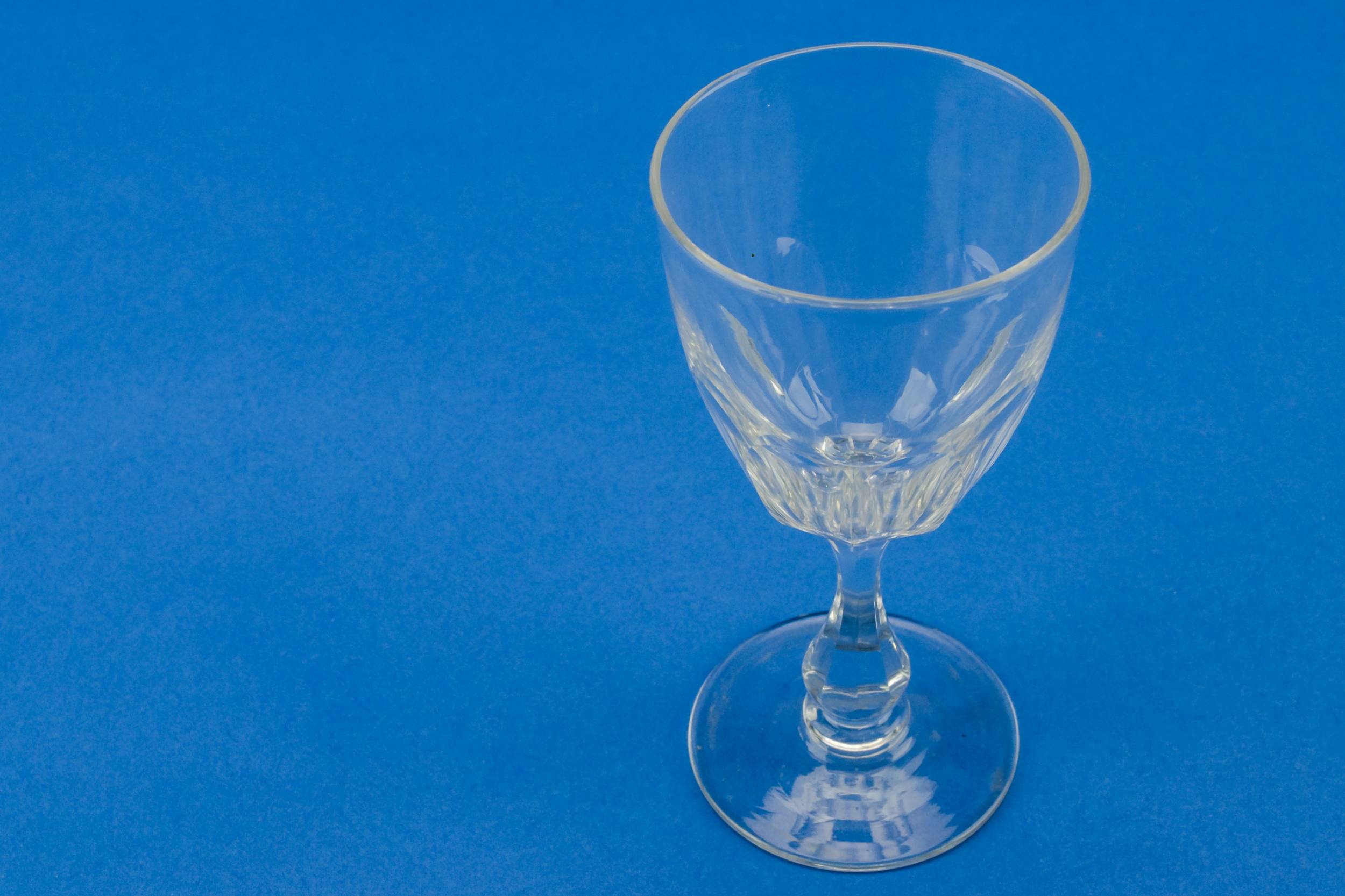 Clear Victorian Panelled — Panel cut dessert wine glass 1