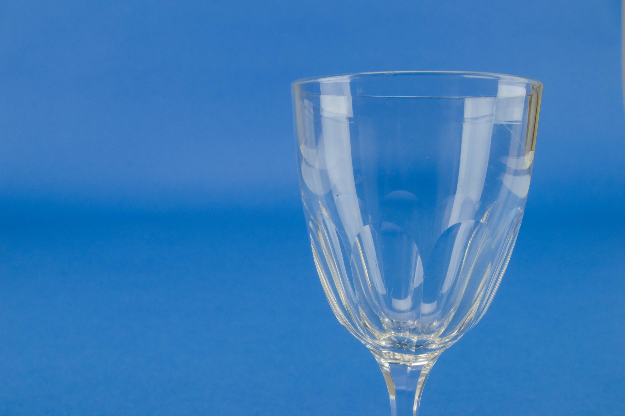 Clear Victorian Panelled — Panel cut dessert wine glass 2
