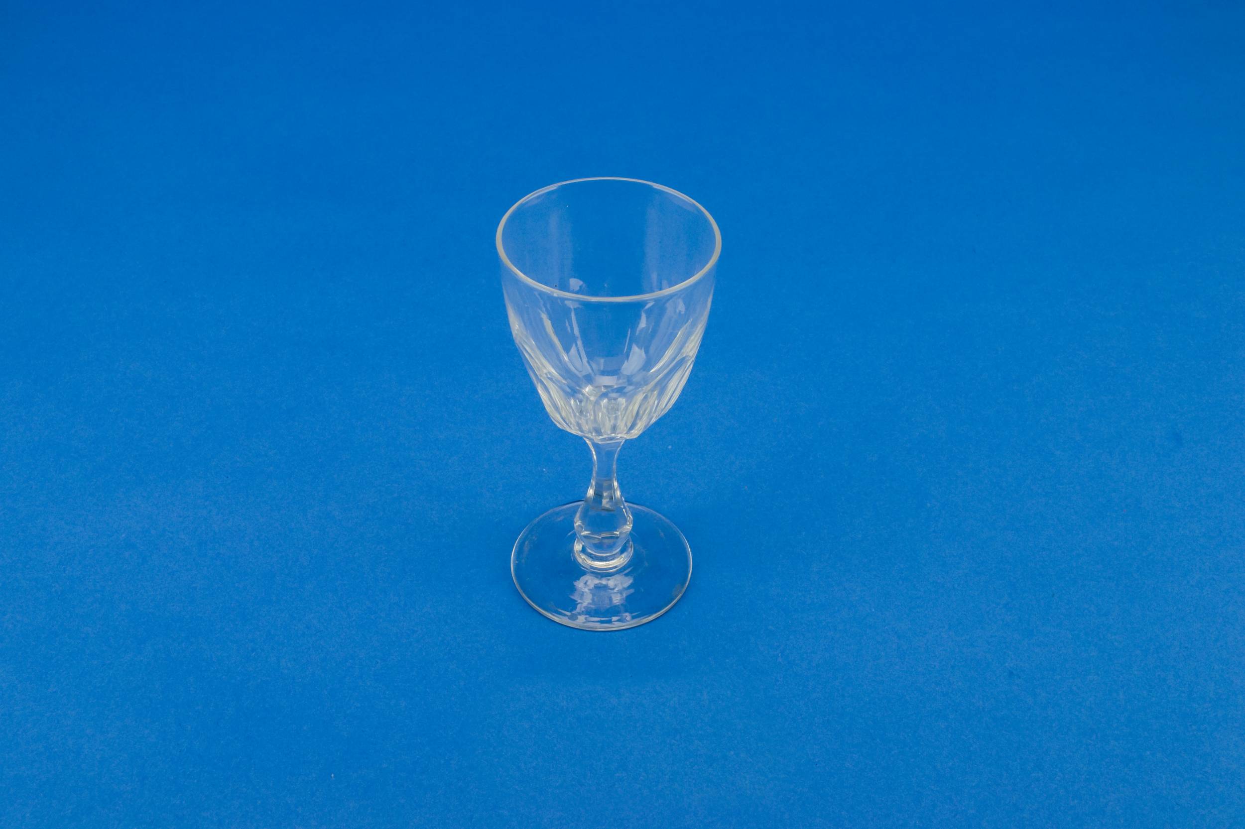 Clear Victorian Panelled — Panel cut dessert wine glass 3