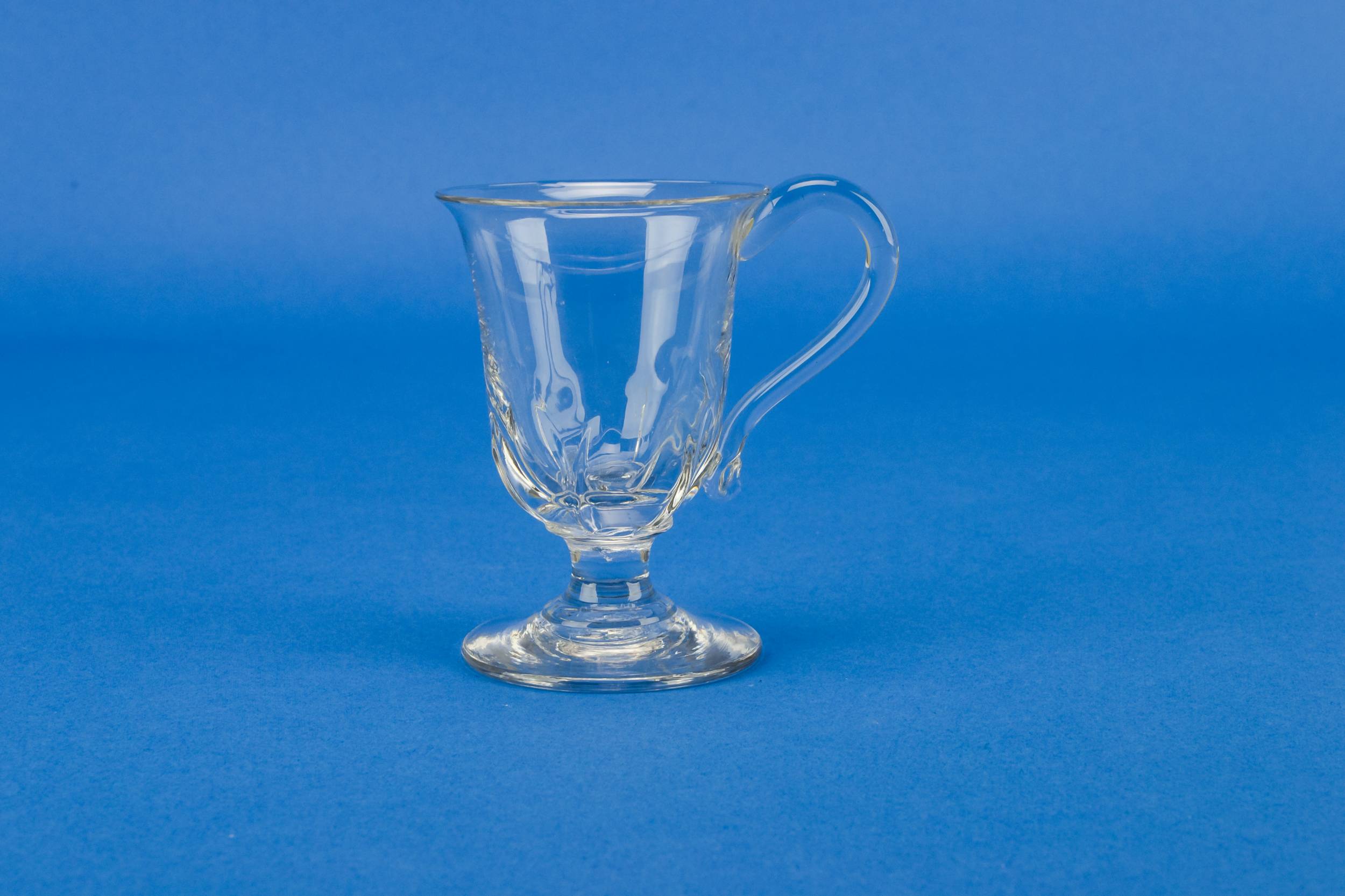 Antique Victorian Panelled — Glass eggnog cup