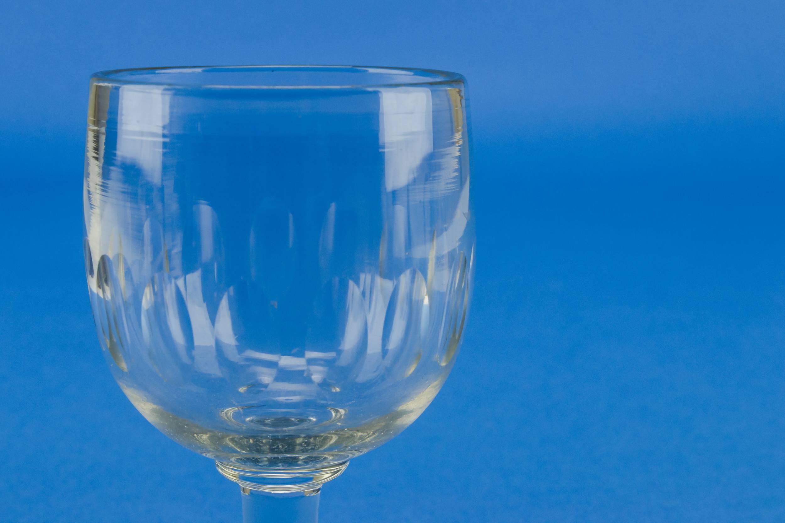 Victorian Clear Panelled — Large port glass 1