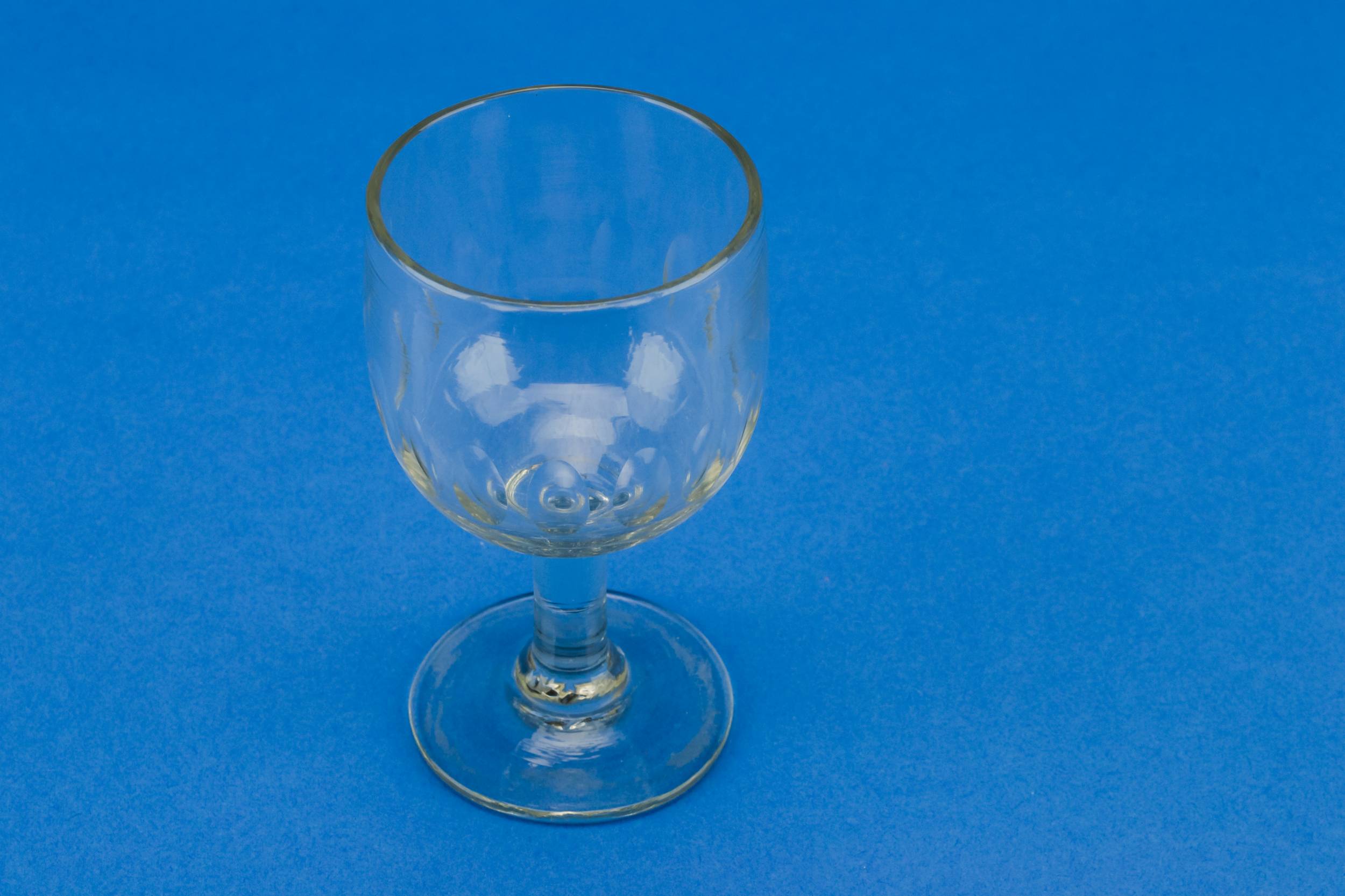 Victorian Clear Panelled — Large port glass 2