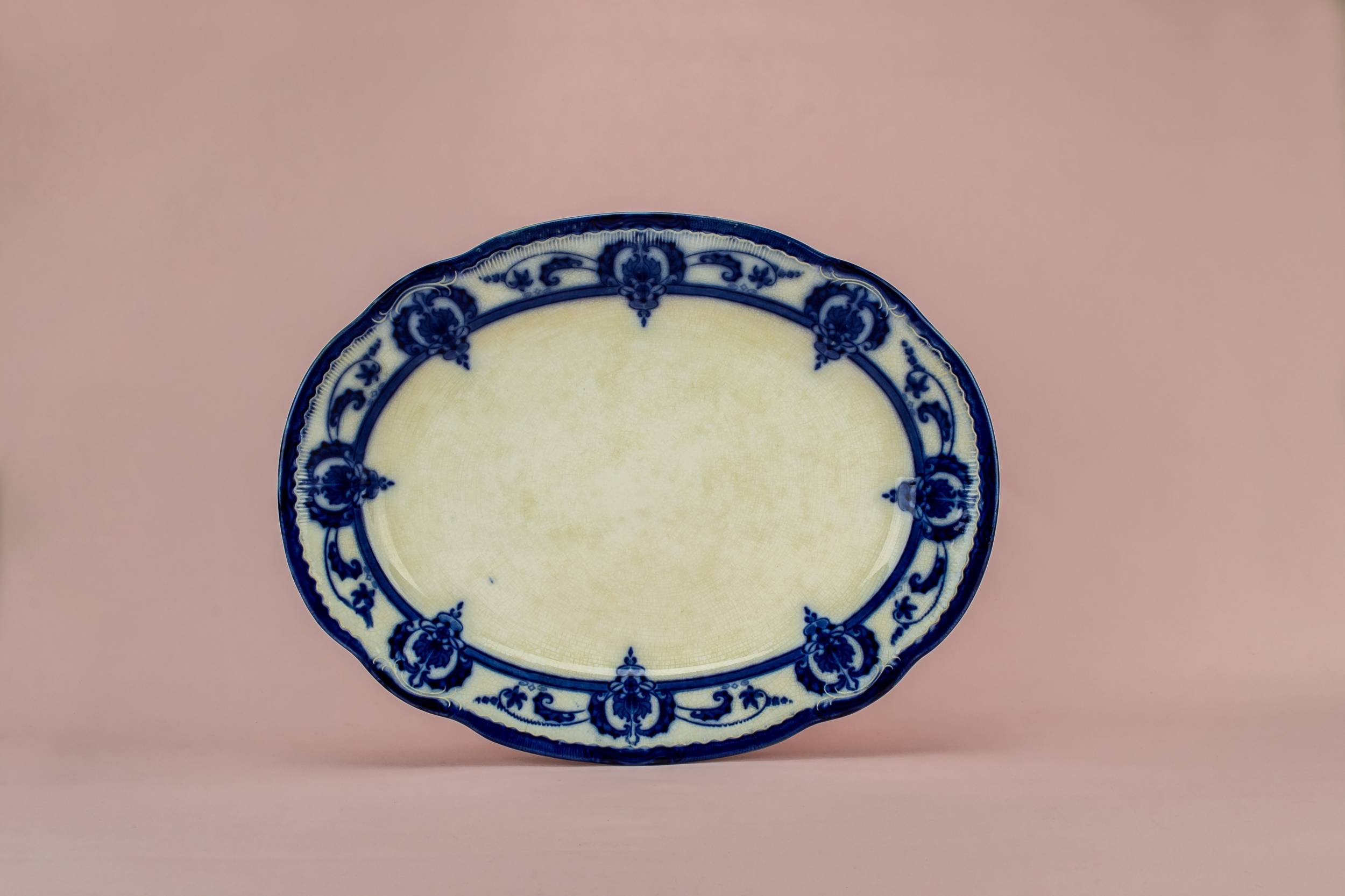 Art Nouveau Antique — Flow blue serving platter