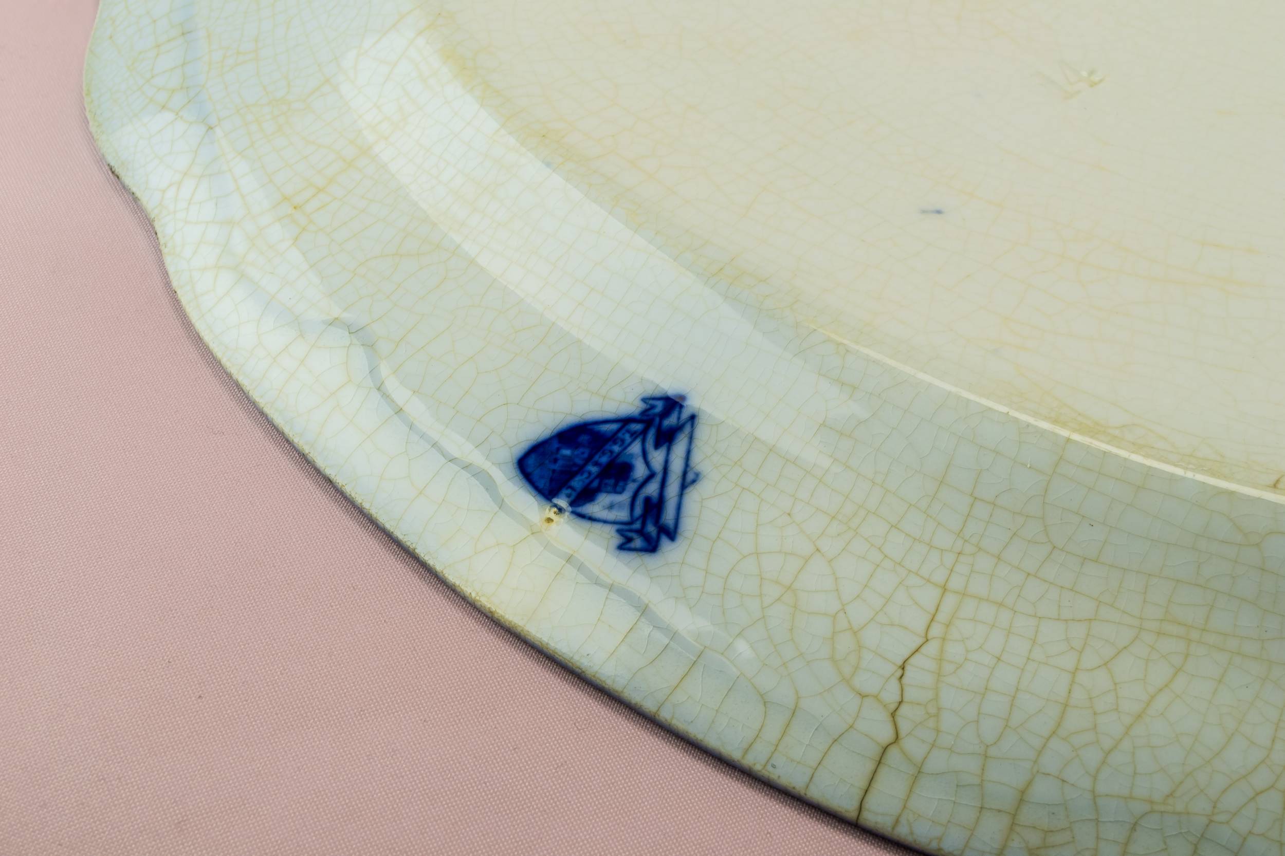 Art Nouveau Antique — Flow blue serving platter 2