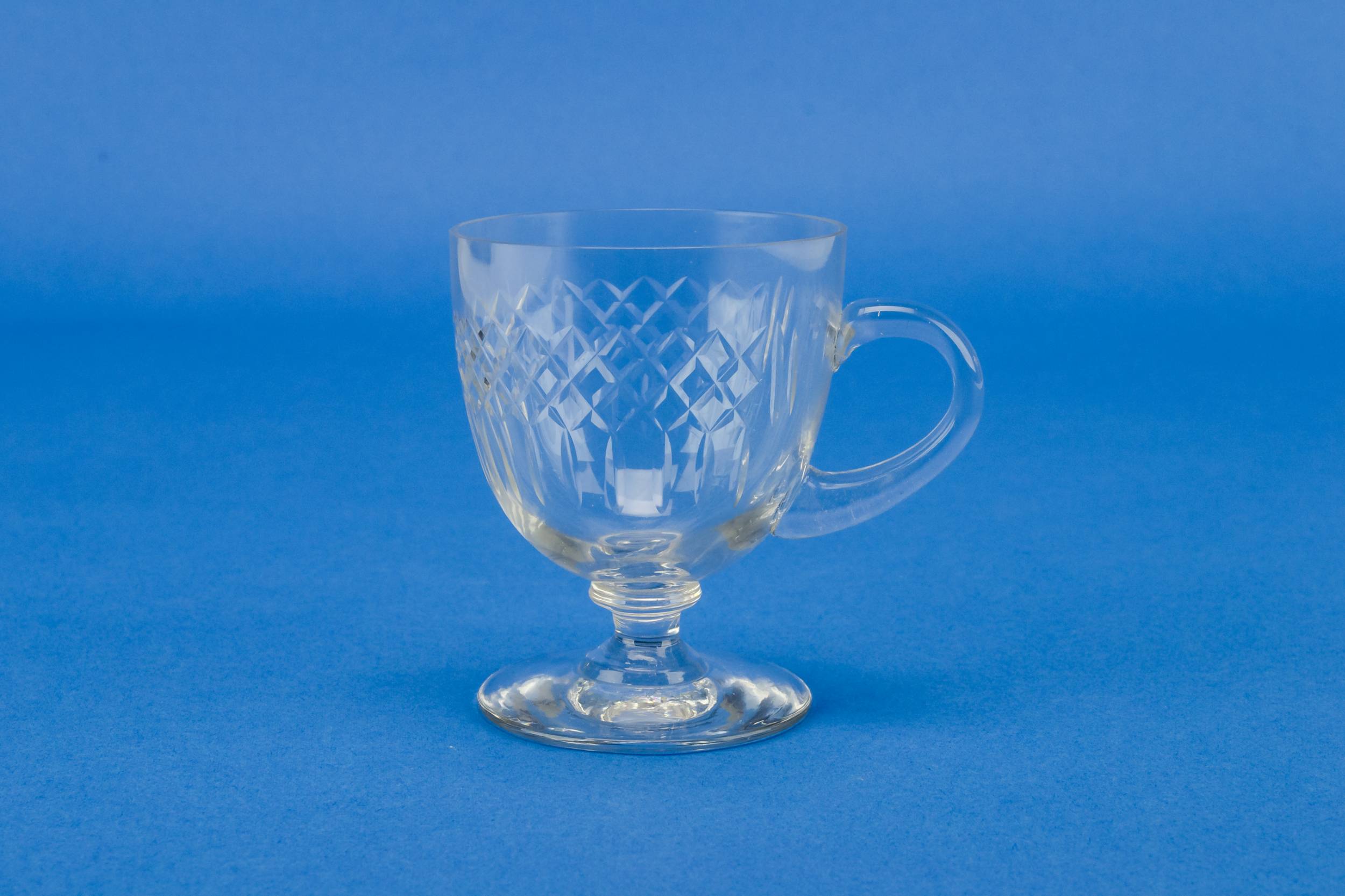 Clear Antique Sherry — 3 eggnog glass cups