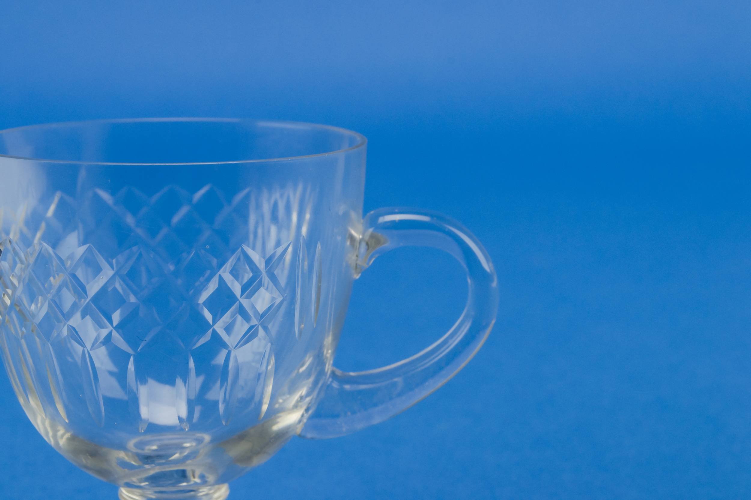 Clear Antique Sherry — 3 eggnog glass cups 1