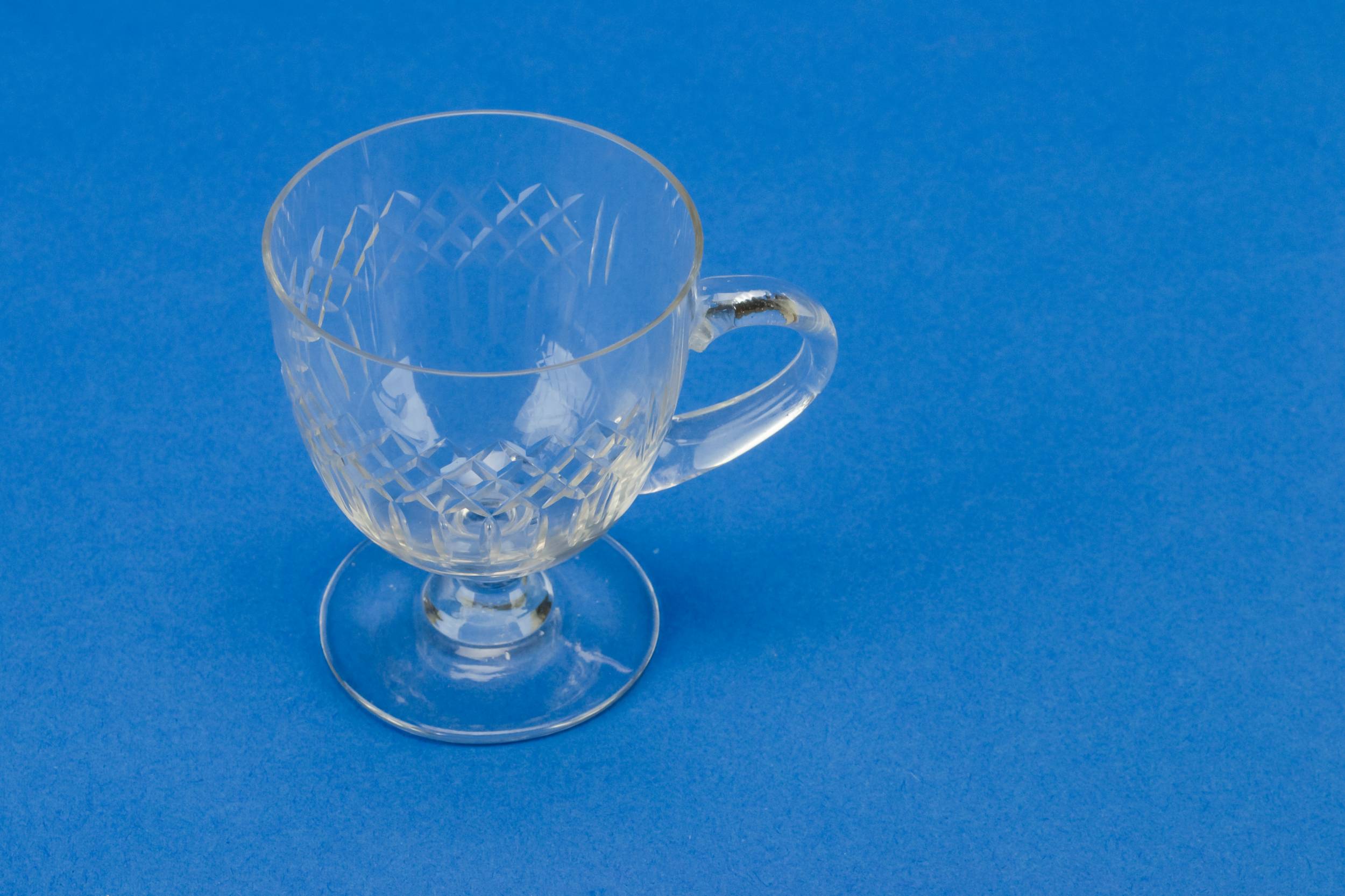 Clear Antique Sherry — 3 eggnog glass cups 2