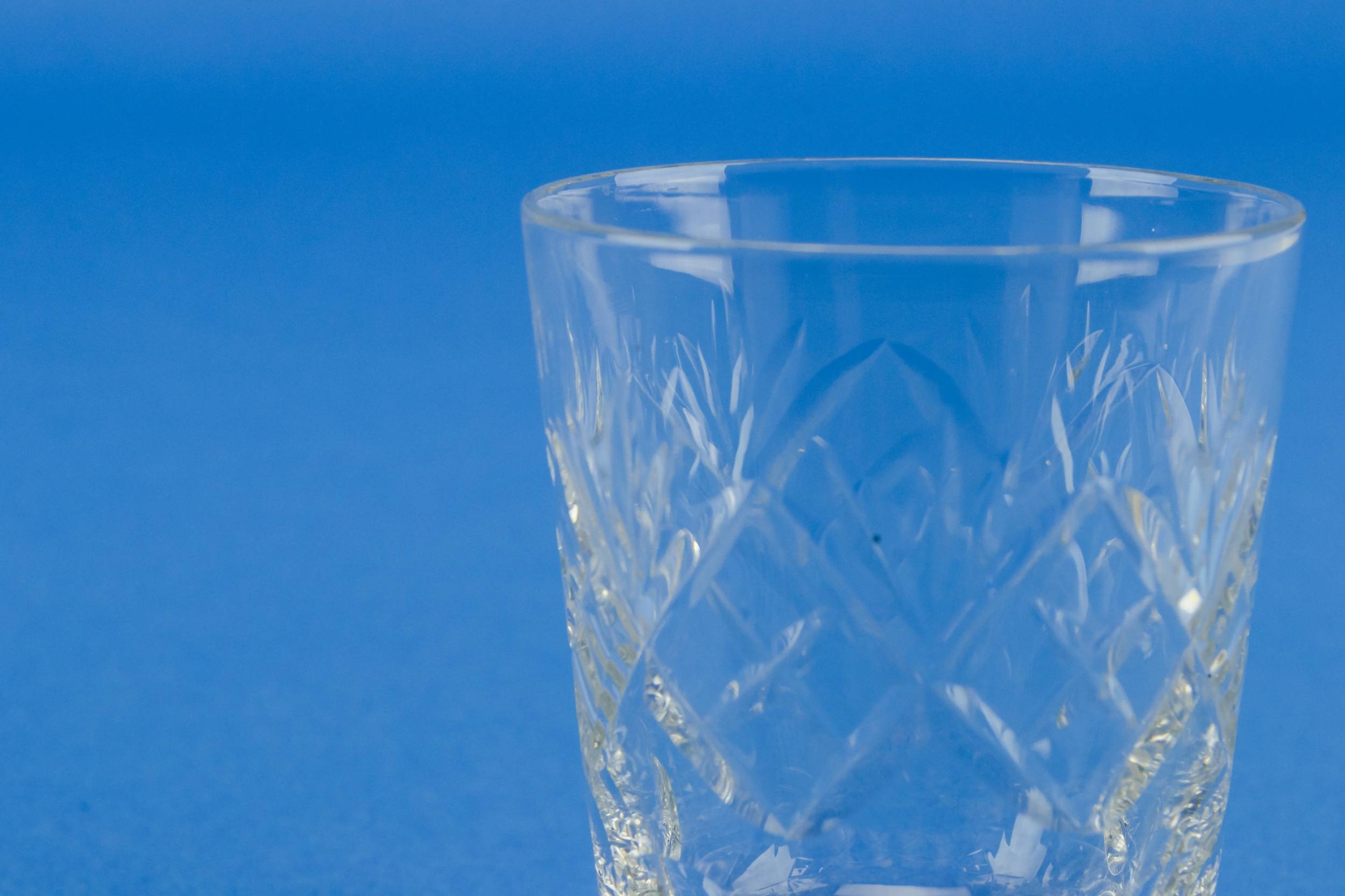 Small Clear Diamond — 2 Corbett shot glasses 1