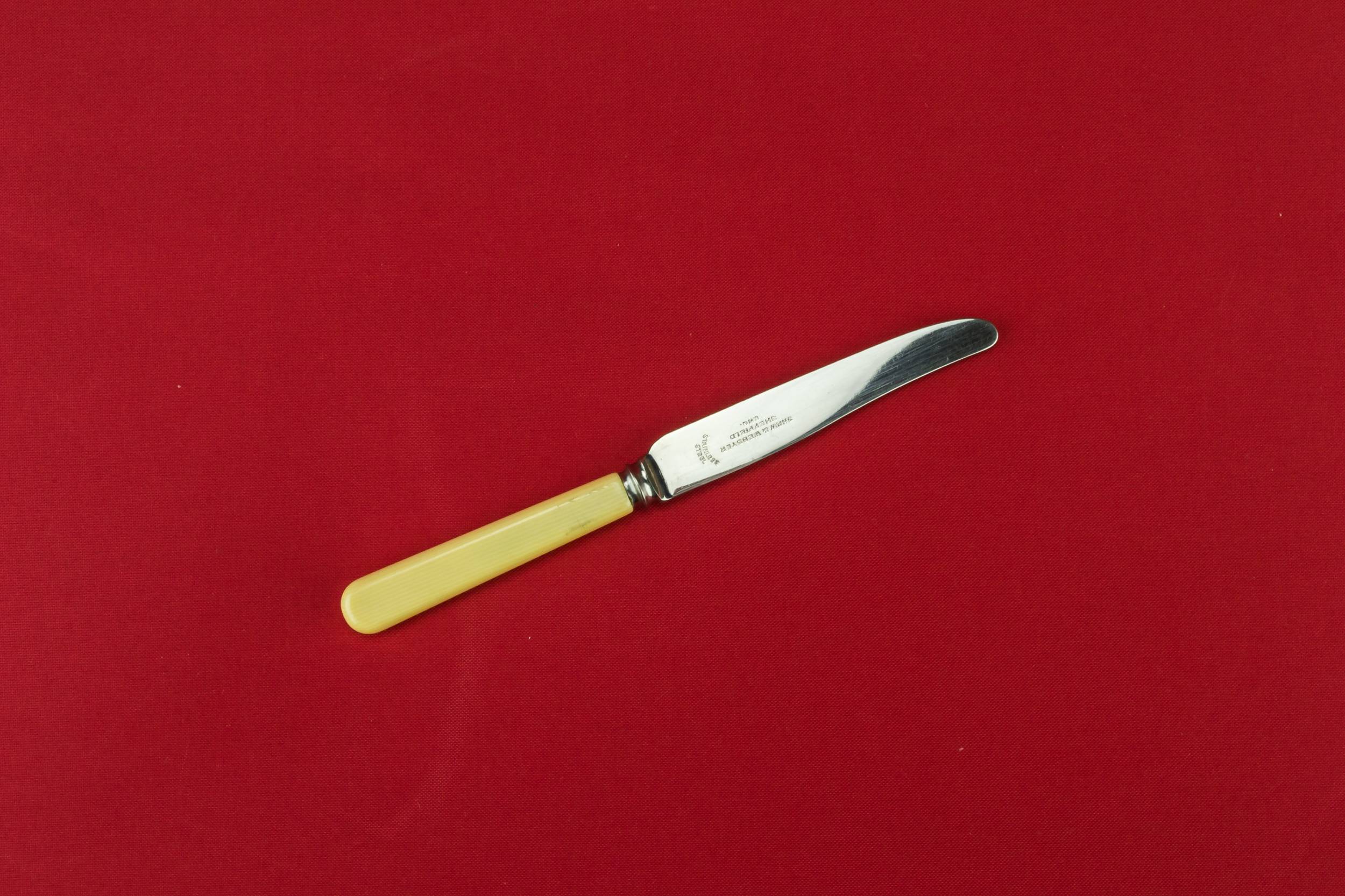 Vintage Classical Plastic — 6 dinner table butter knives