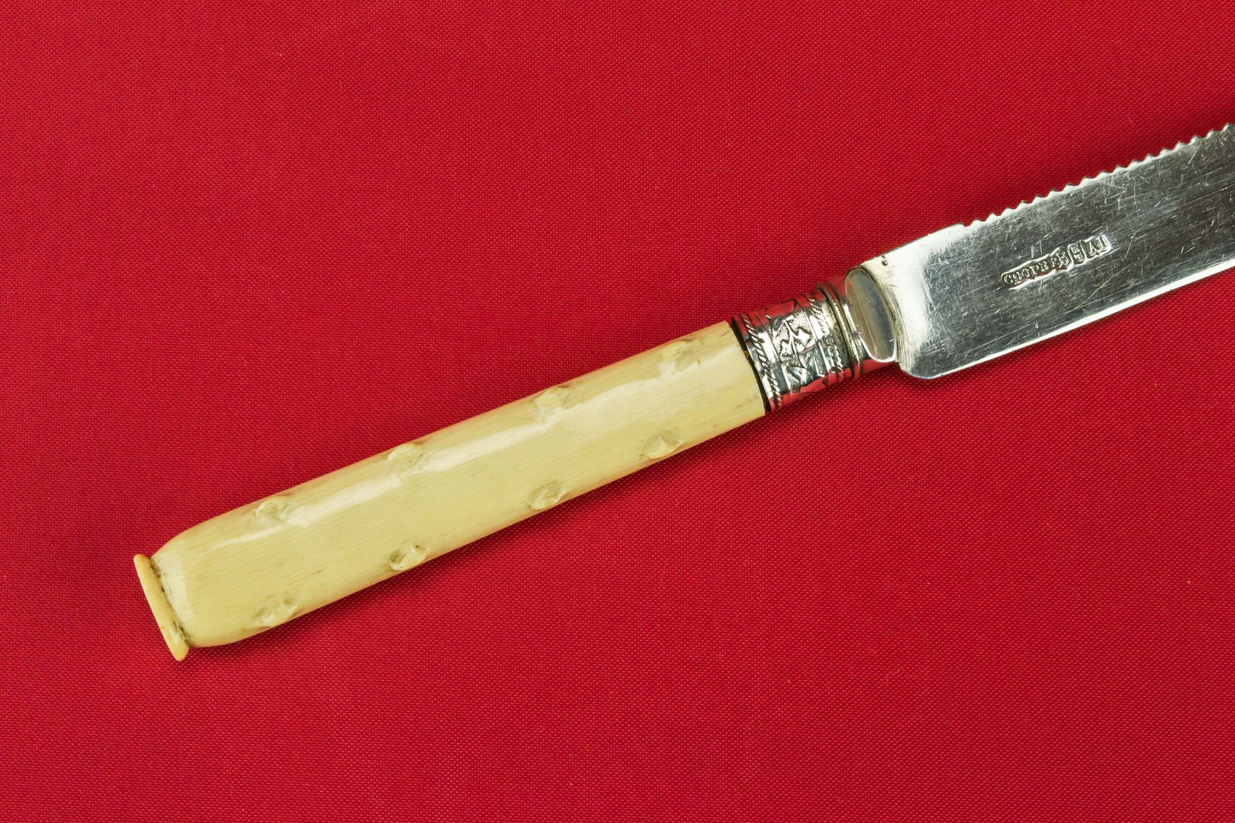 High Victorian Plastic — Silver plated bread knife 3