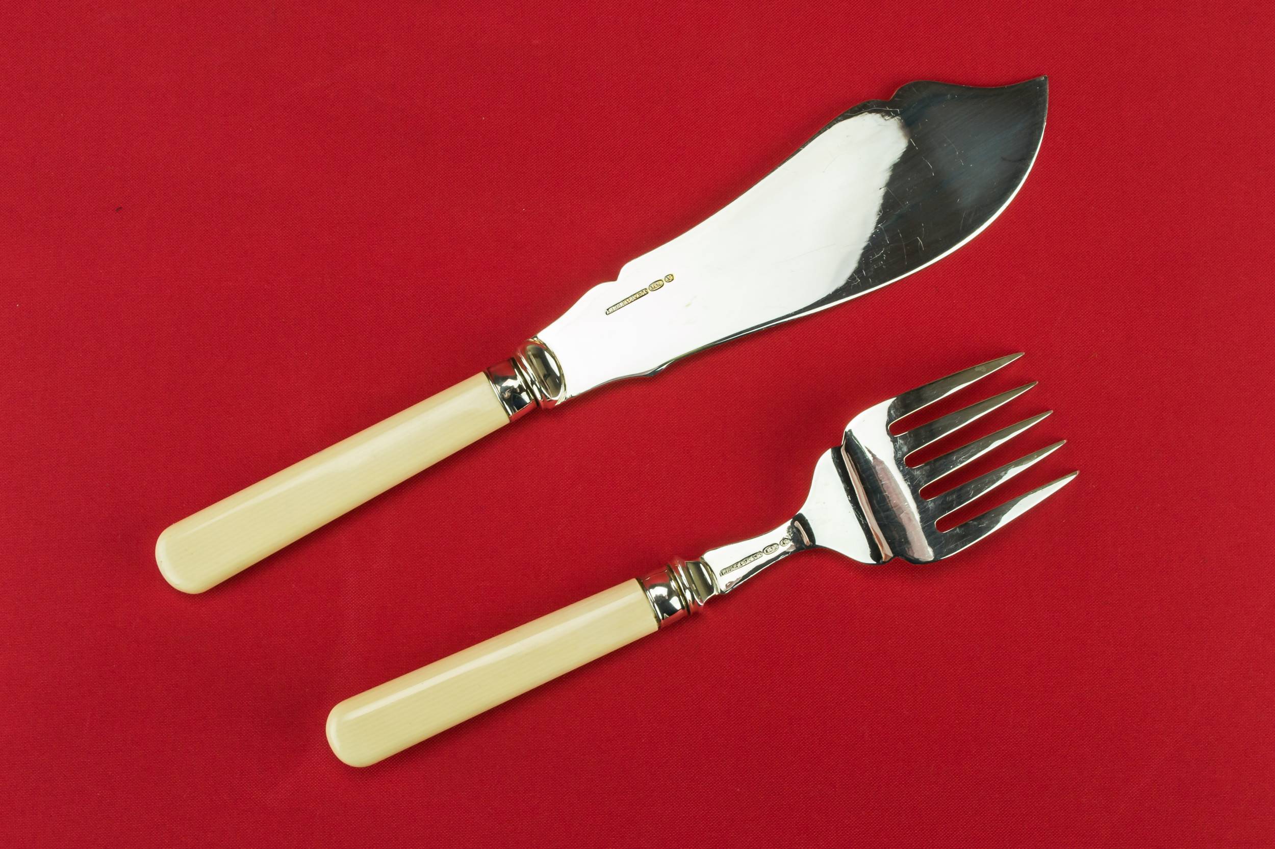 Silver Vintage DINNER — Dining cutlery canteen for 6 3