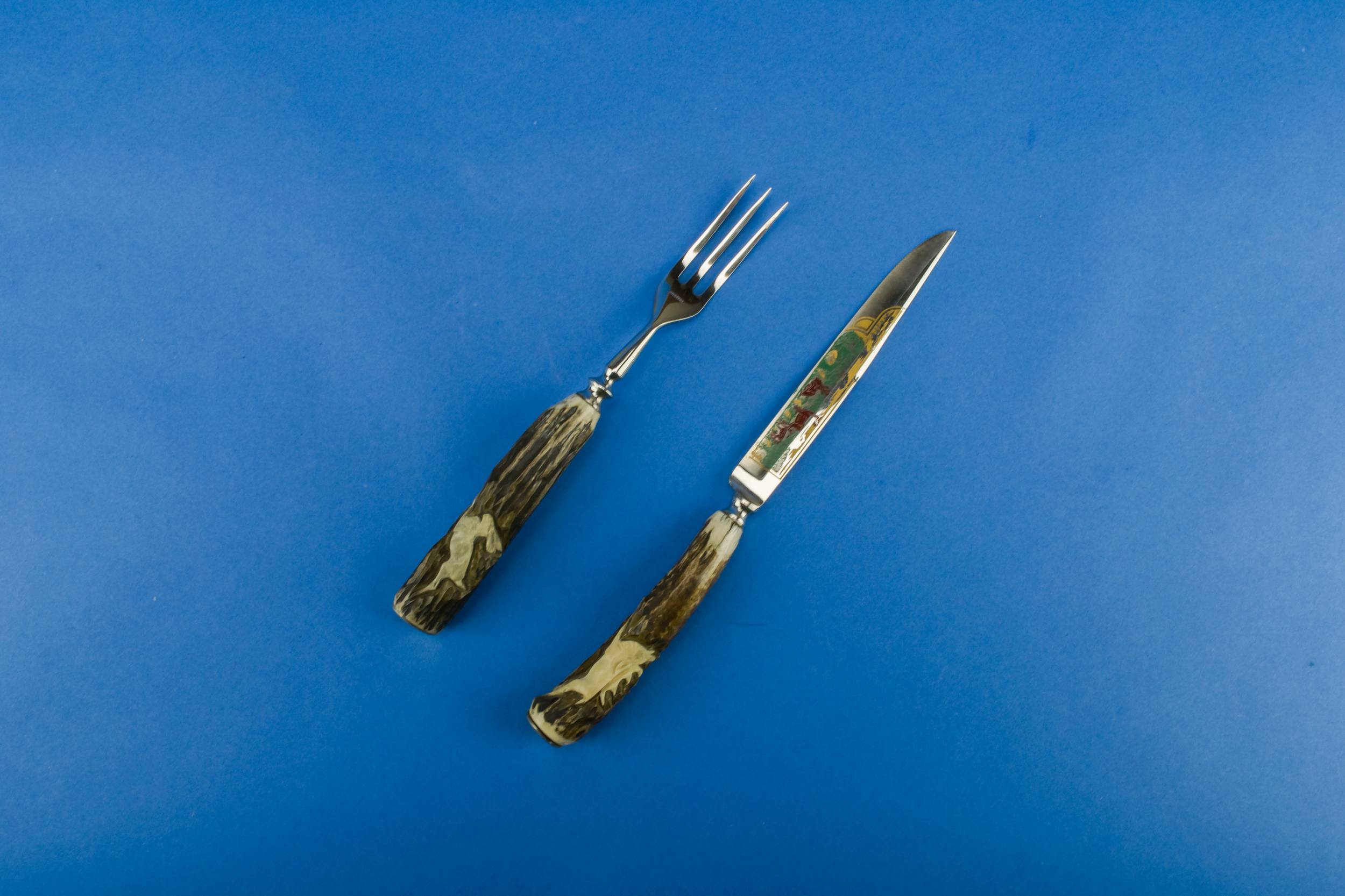Retro Elegant DINNER — Antler knife and fork