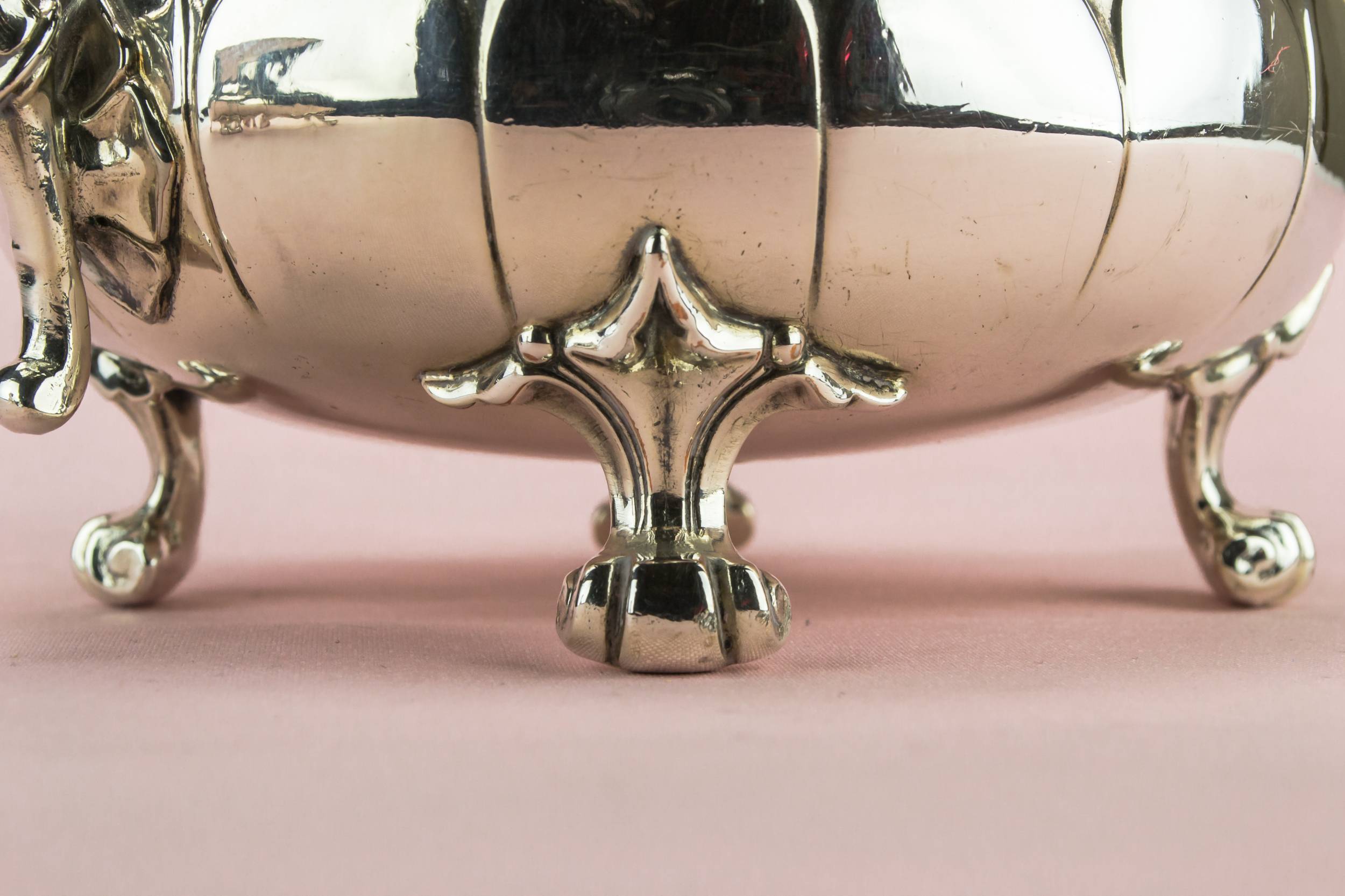 Silver Plated Metal — Pear shaped silver tea set 7