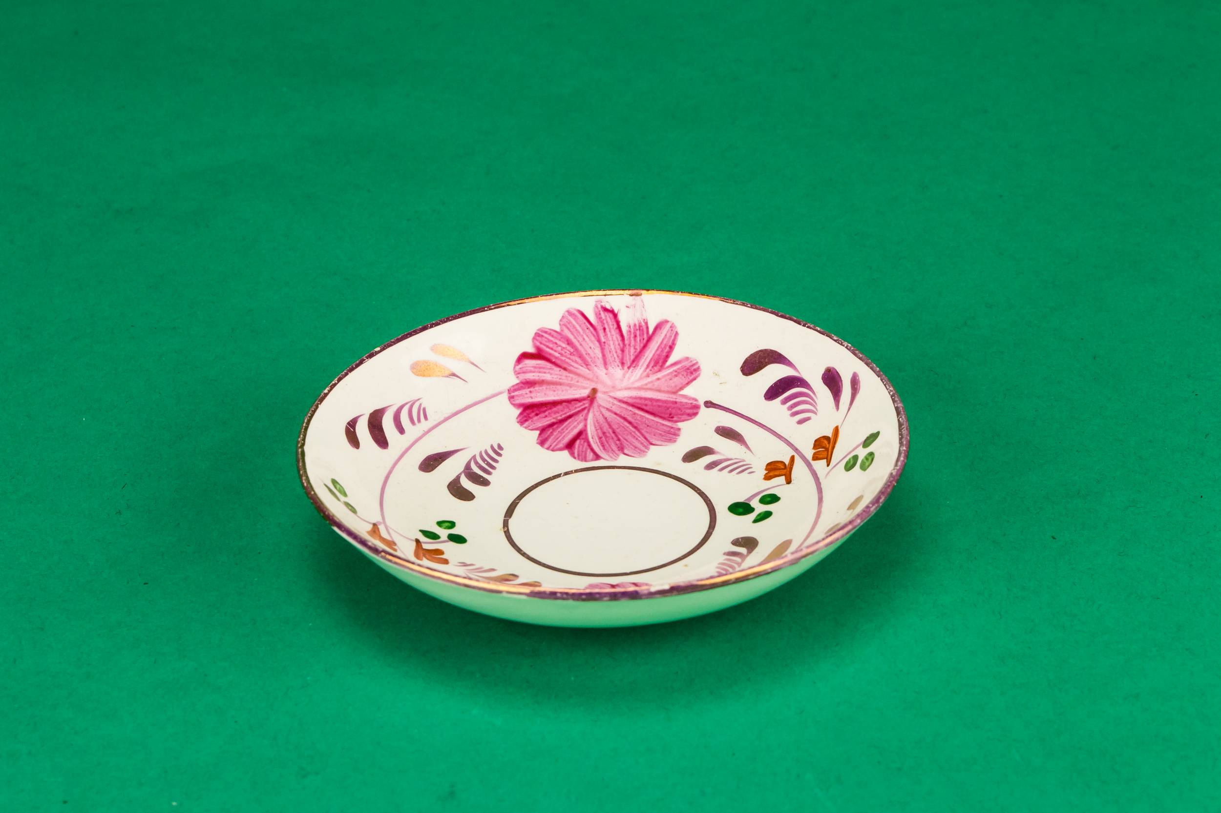 Antique Victorian Floral — Pink coffee cup and saucer 1
