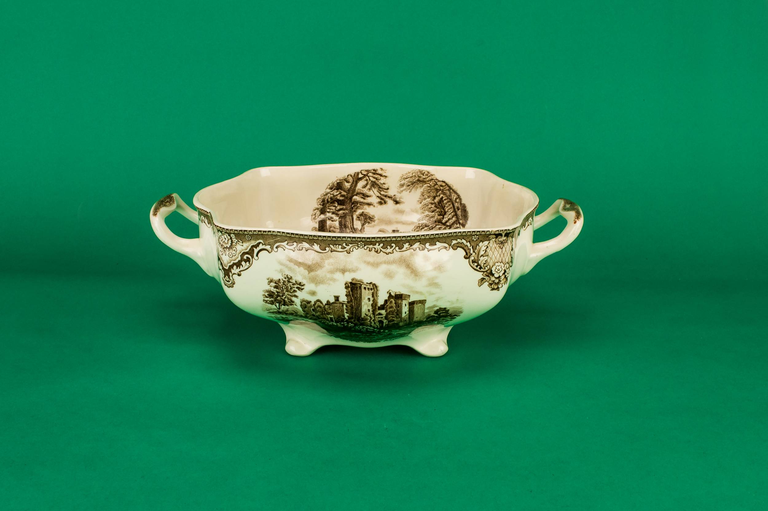 Large Serving Bowl — Large brown serving bowl