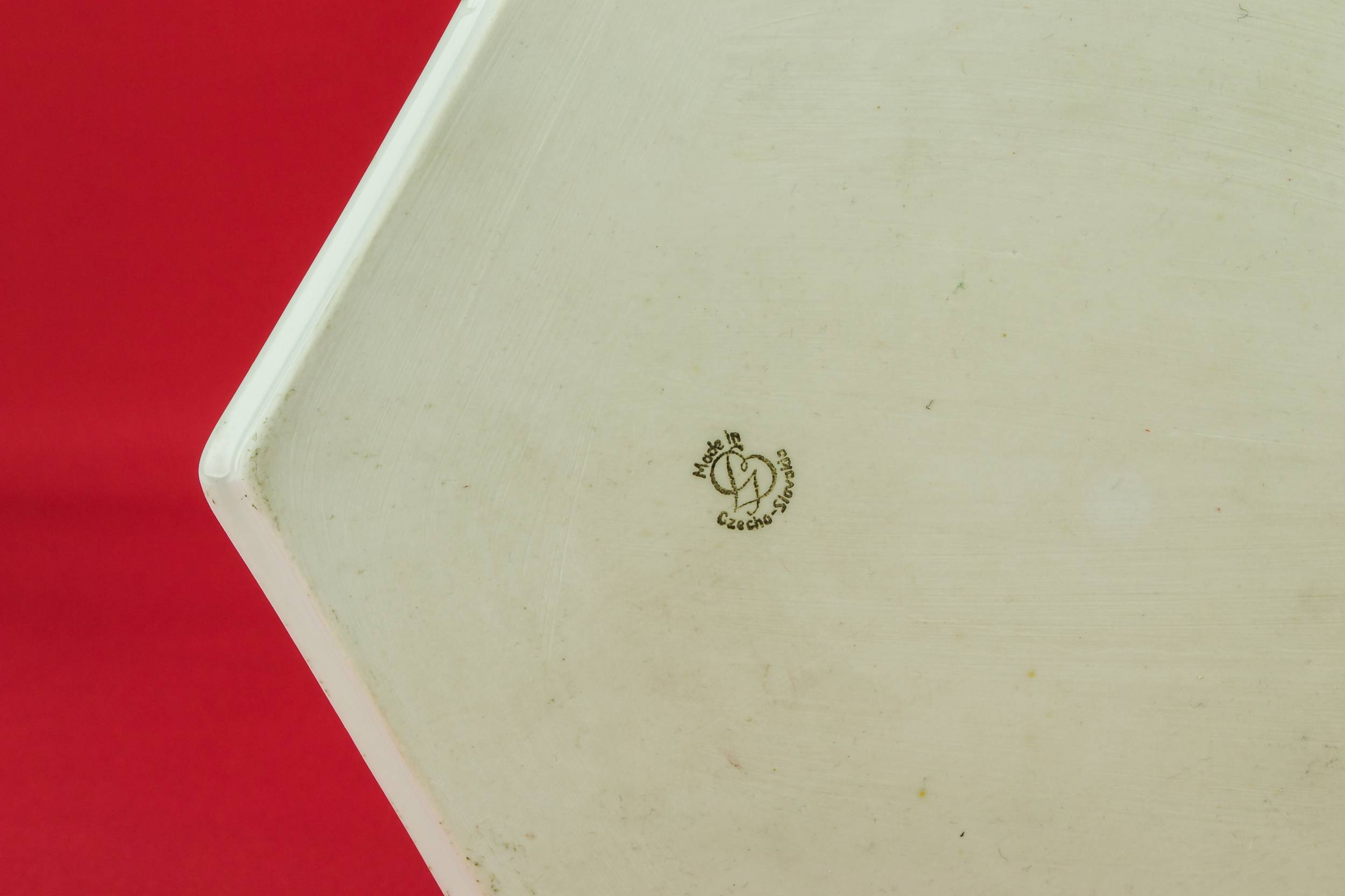 Retro Porcelain Birds — Hexagonal decorative tray 2