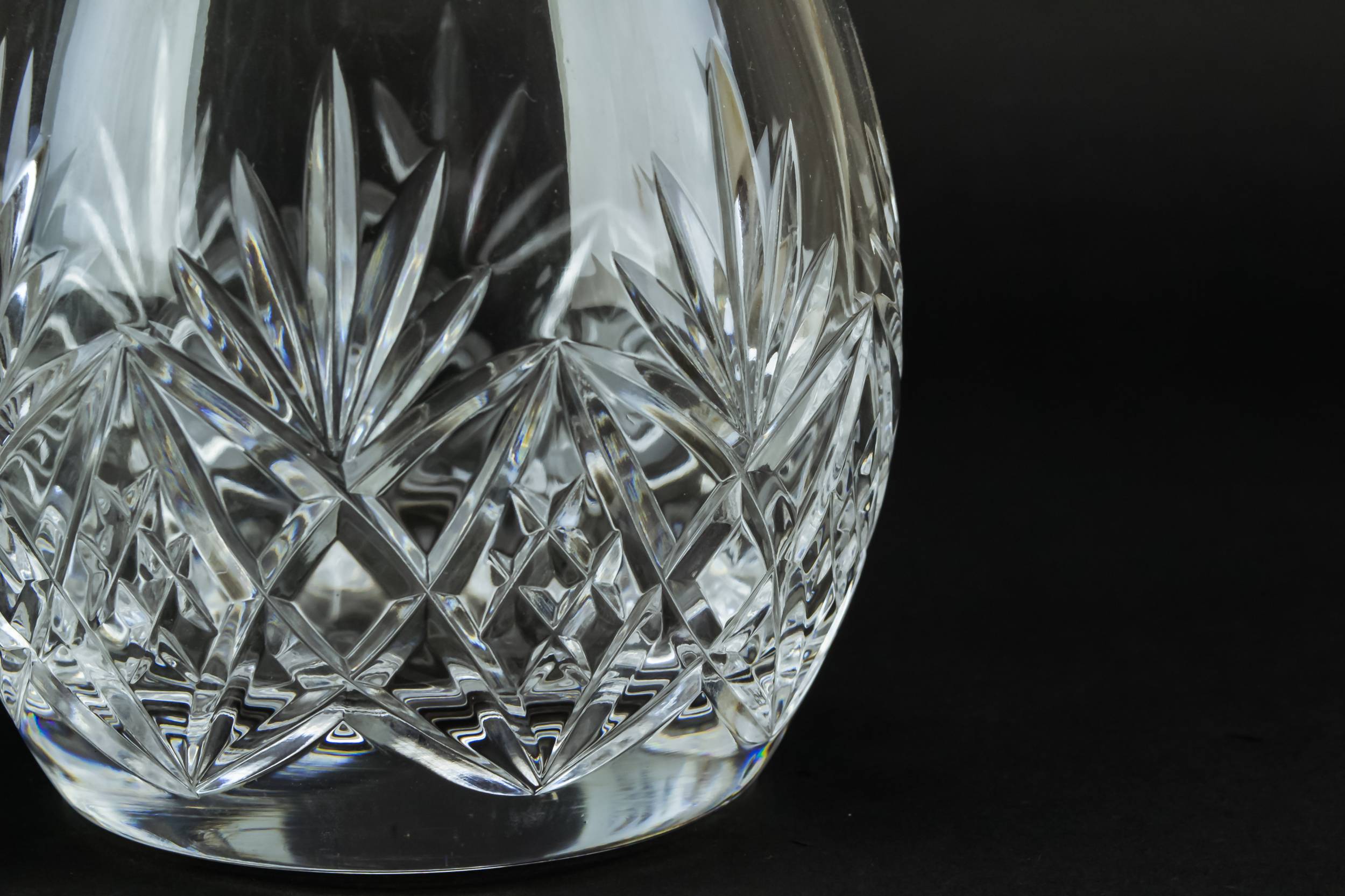 Tall Cut Glass — Tall cut glass wine decanter 2