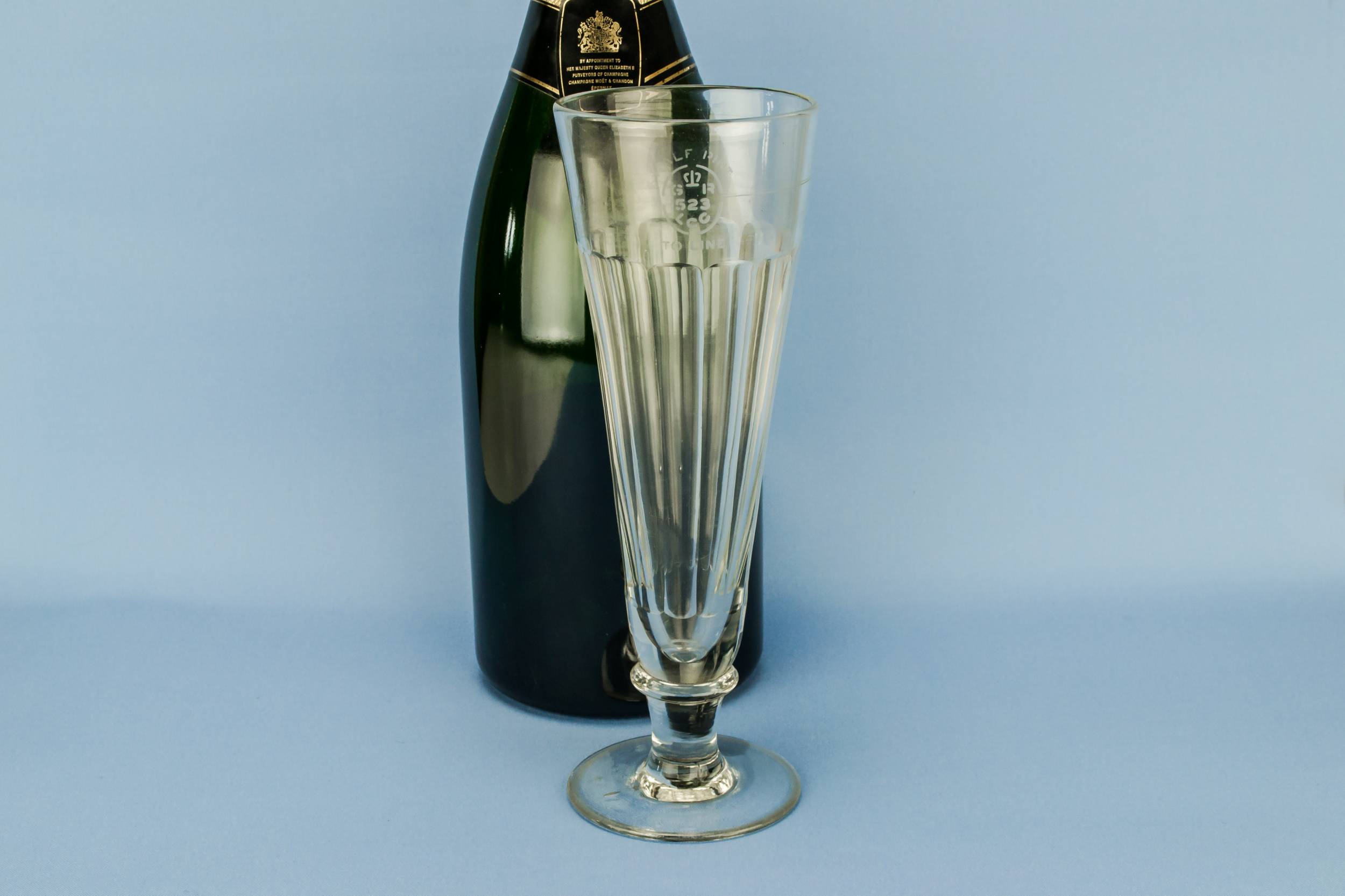 Clear Neo-classical Fluted — Tall beer glass flute