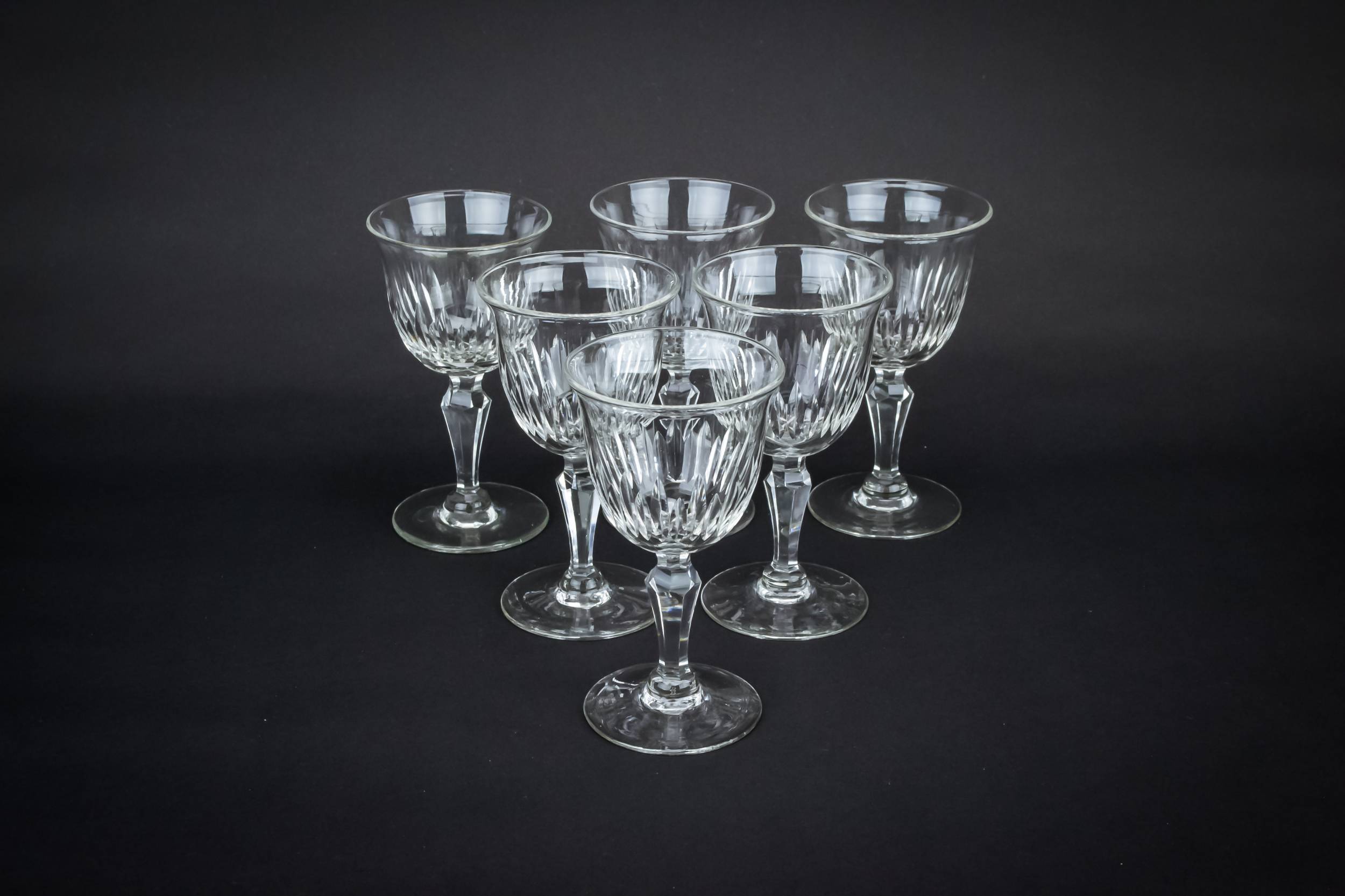 Retro Clear Dessert — 6 dessert wine glasses