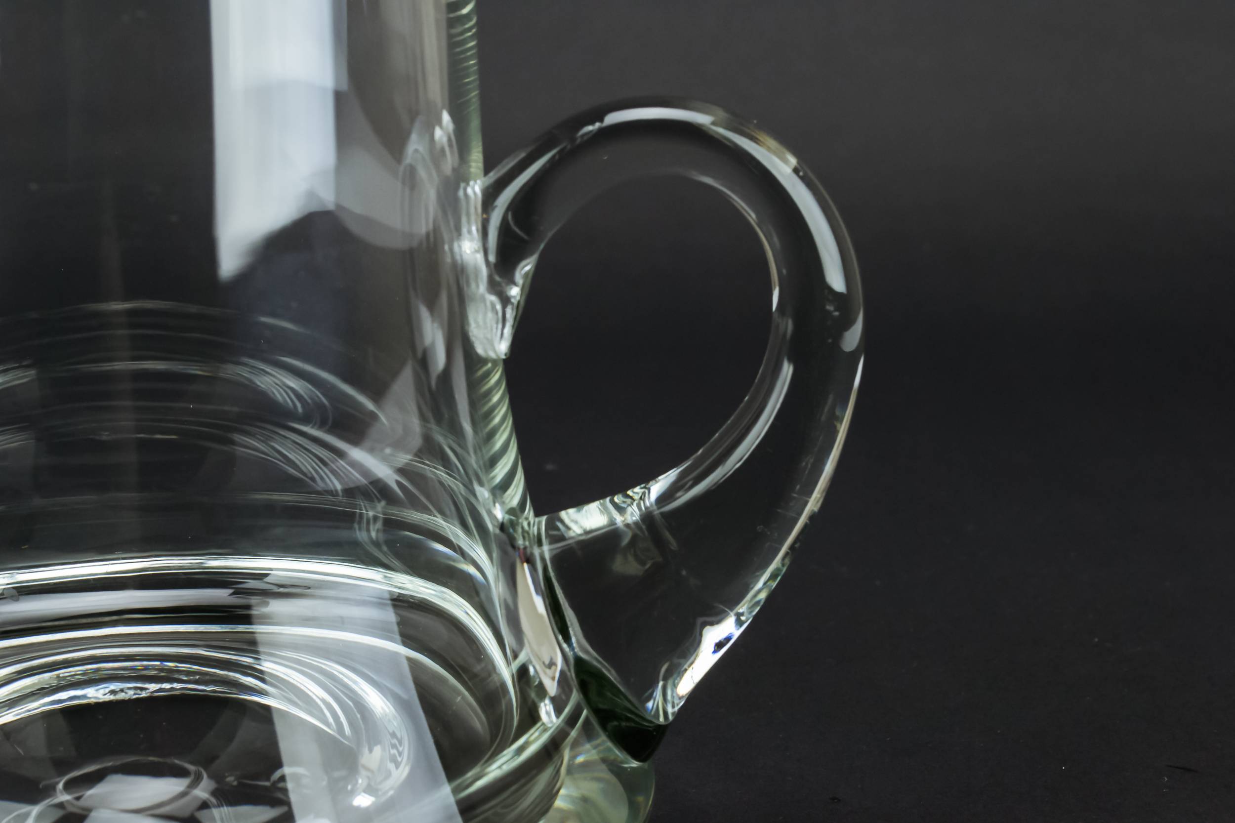 Art Deco Glass — Heavy glass water jug 2