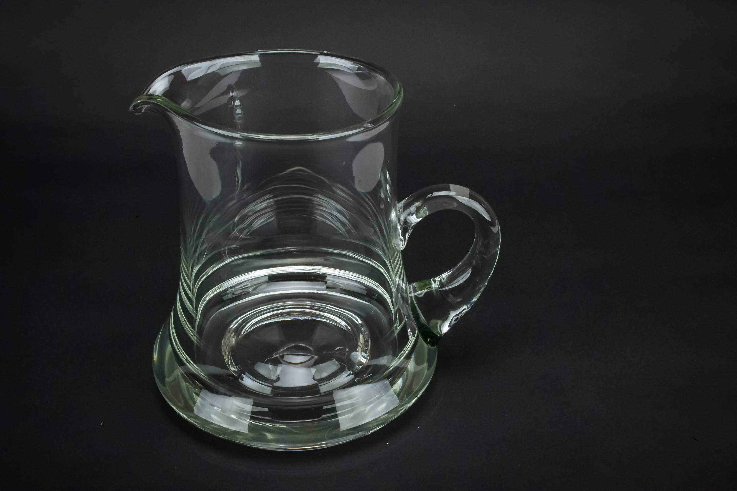 Art Deco Glass — Heavy glass water jug 3