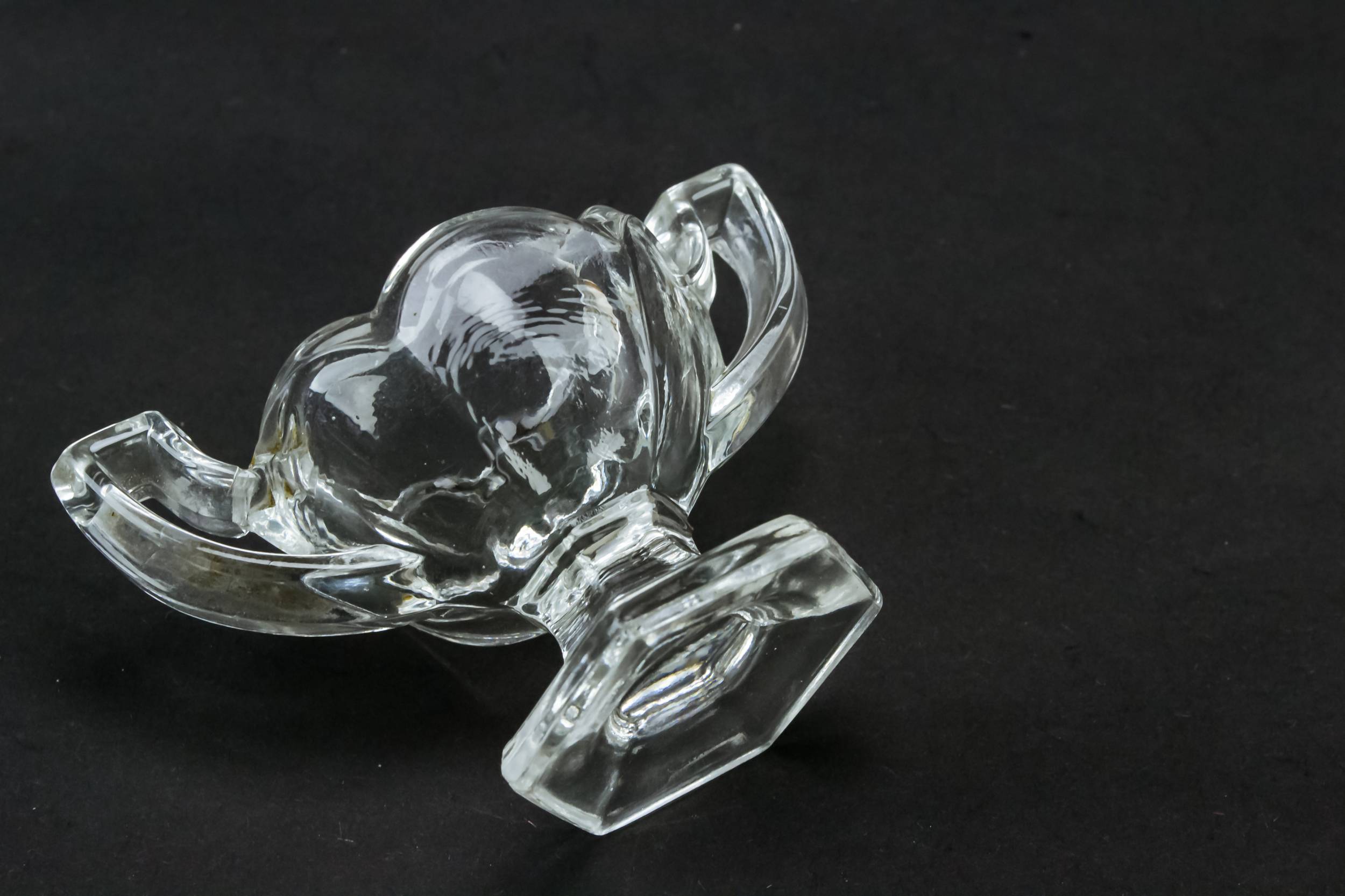 Elegant Antique SALT — 2 glass salt cellars 2
