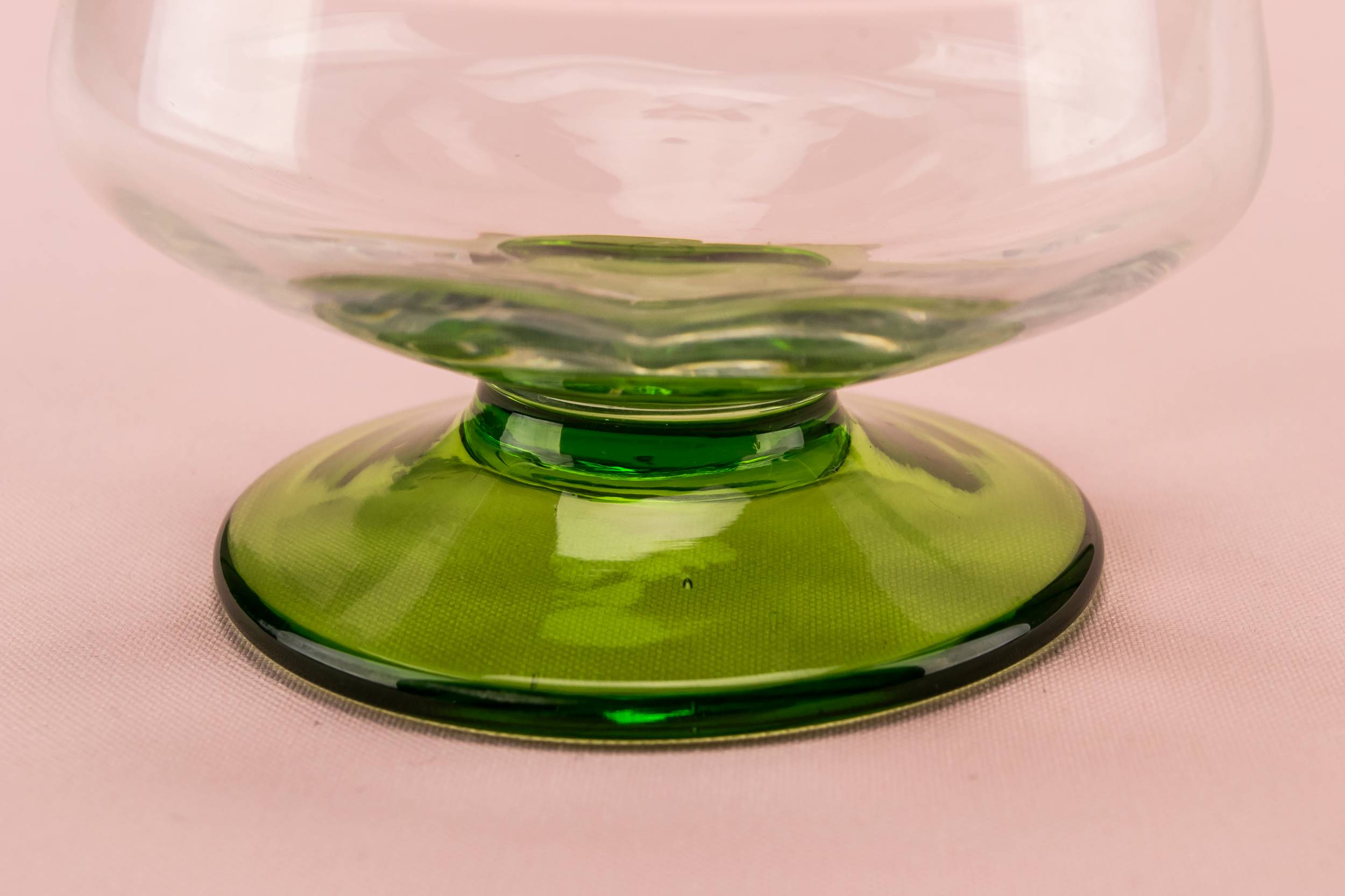 Glass Vintage Minimalist — 6 dessert green glass bowls 2