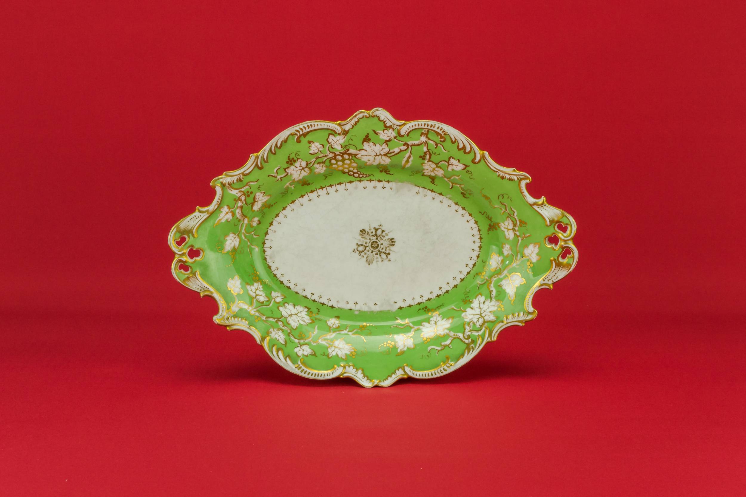Elegant Porcelain BOWL — Green serving bowl