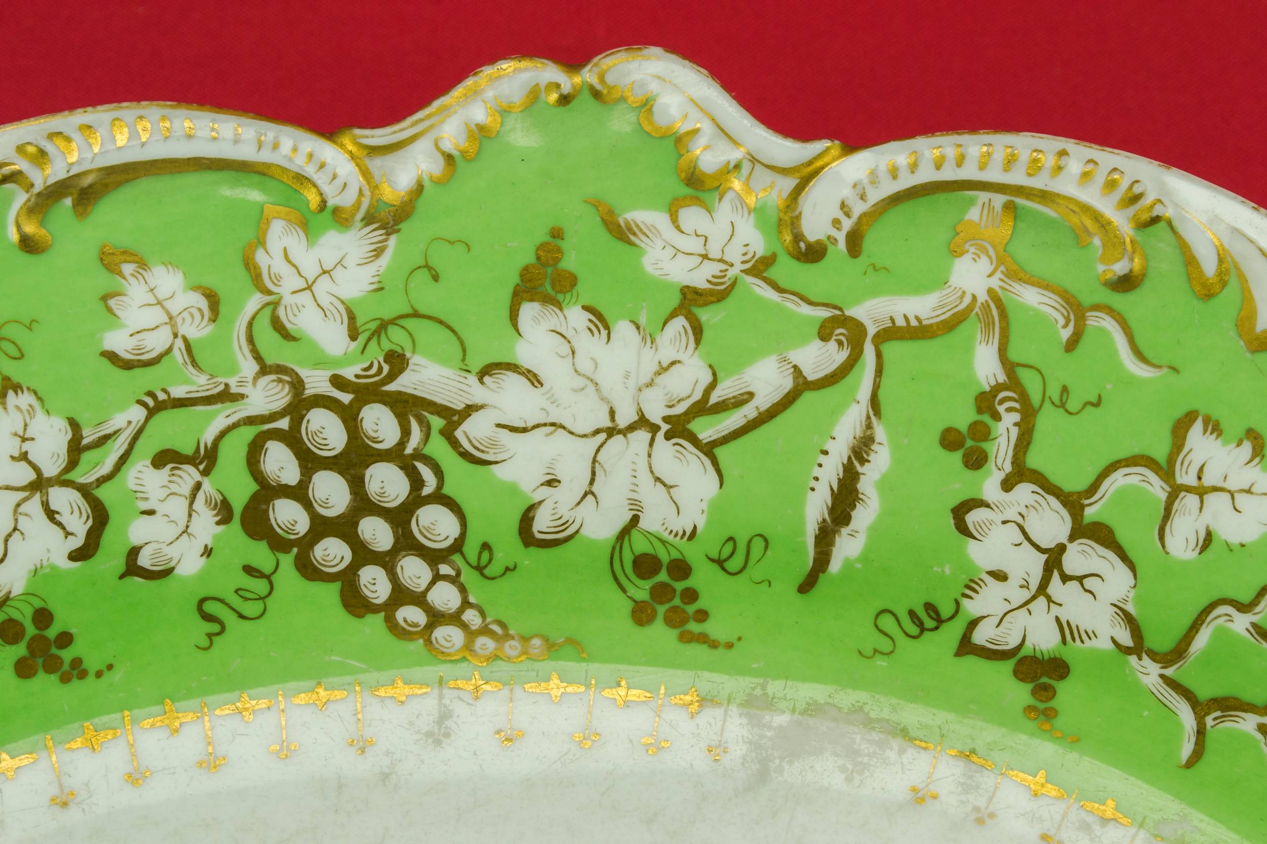 Elegant Porcelain BOWL — Green serving bowl 2